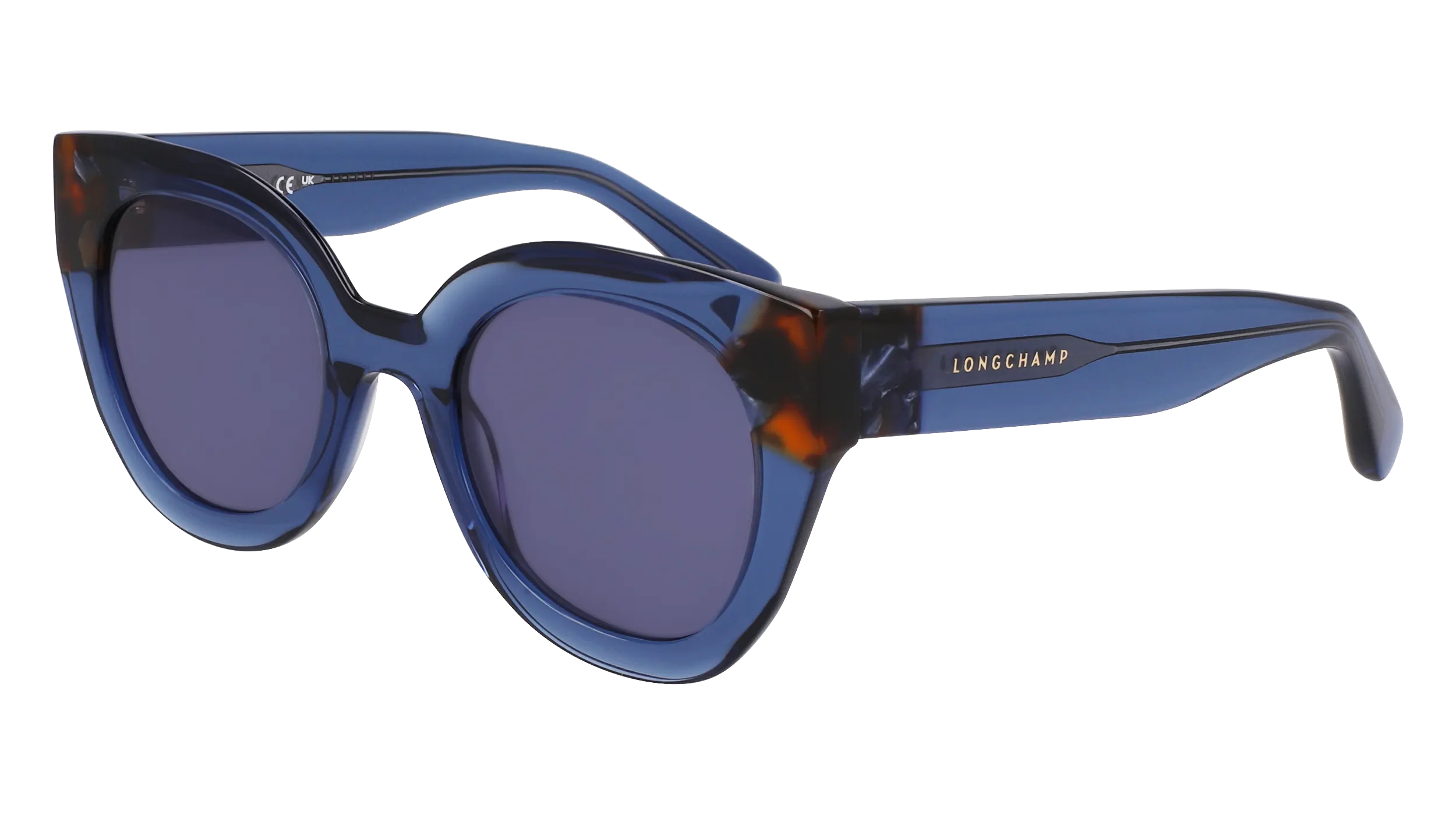 LONGCHAMP LO750S 430 Occhiali da sole Acetato Blu Rotonda Normale Normale - immagine 1