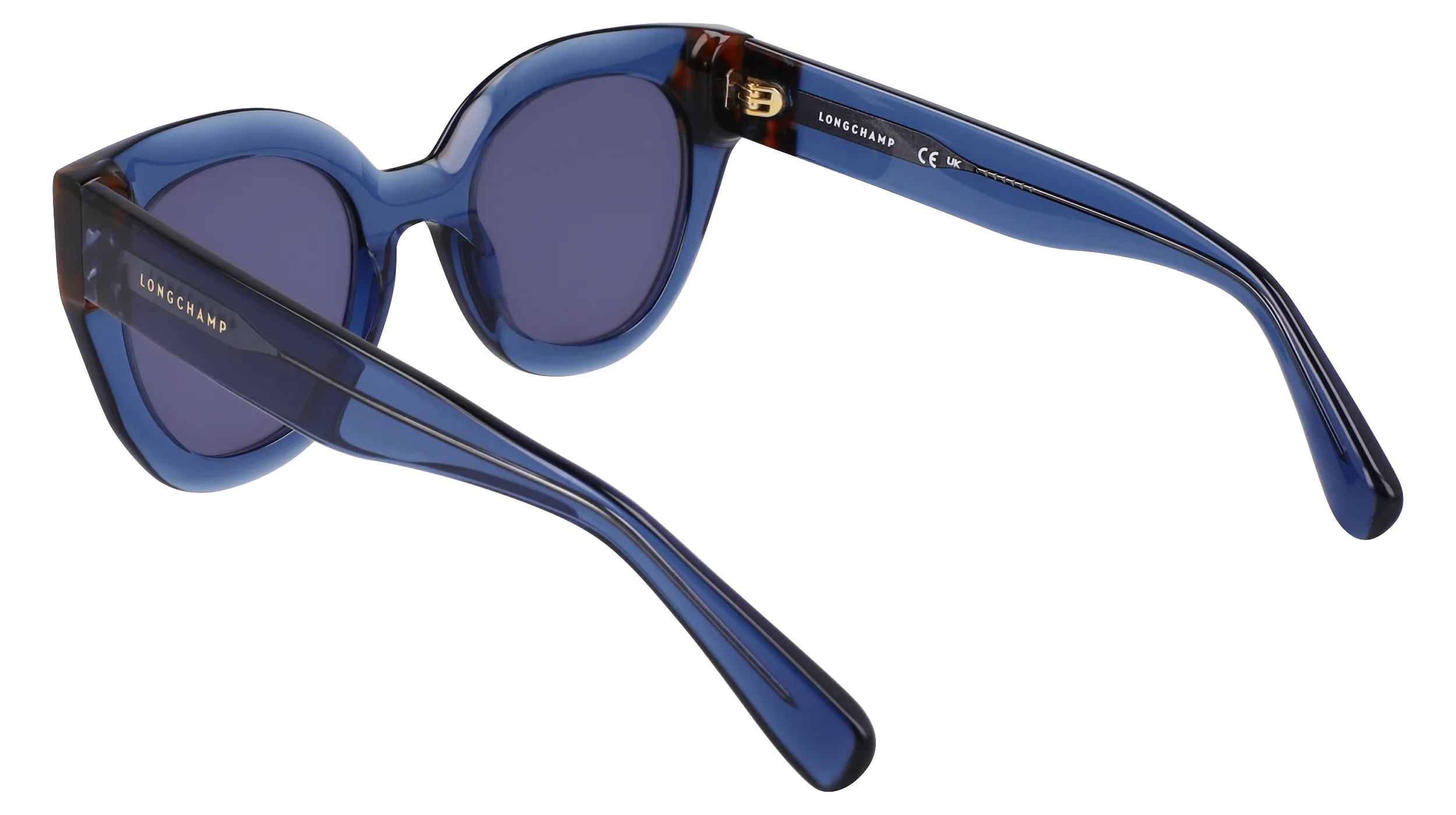 LONGCHAMP LO750S 430 Occhiali da sole Acetato Blu Rotonda Normale Normale - immagine 3
