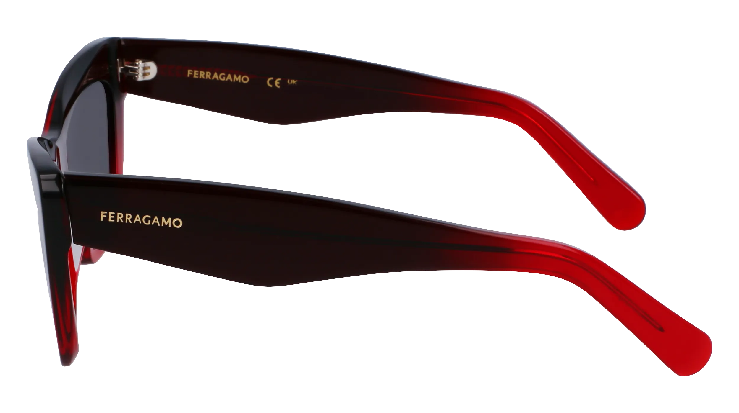 Ferragamo SF929SN 615 Occhiali da sole Acetato Rosso Farfalla Normale Normale - immagine 4