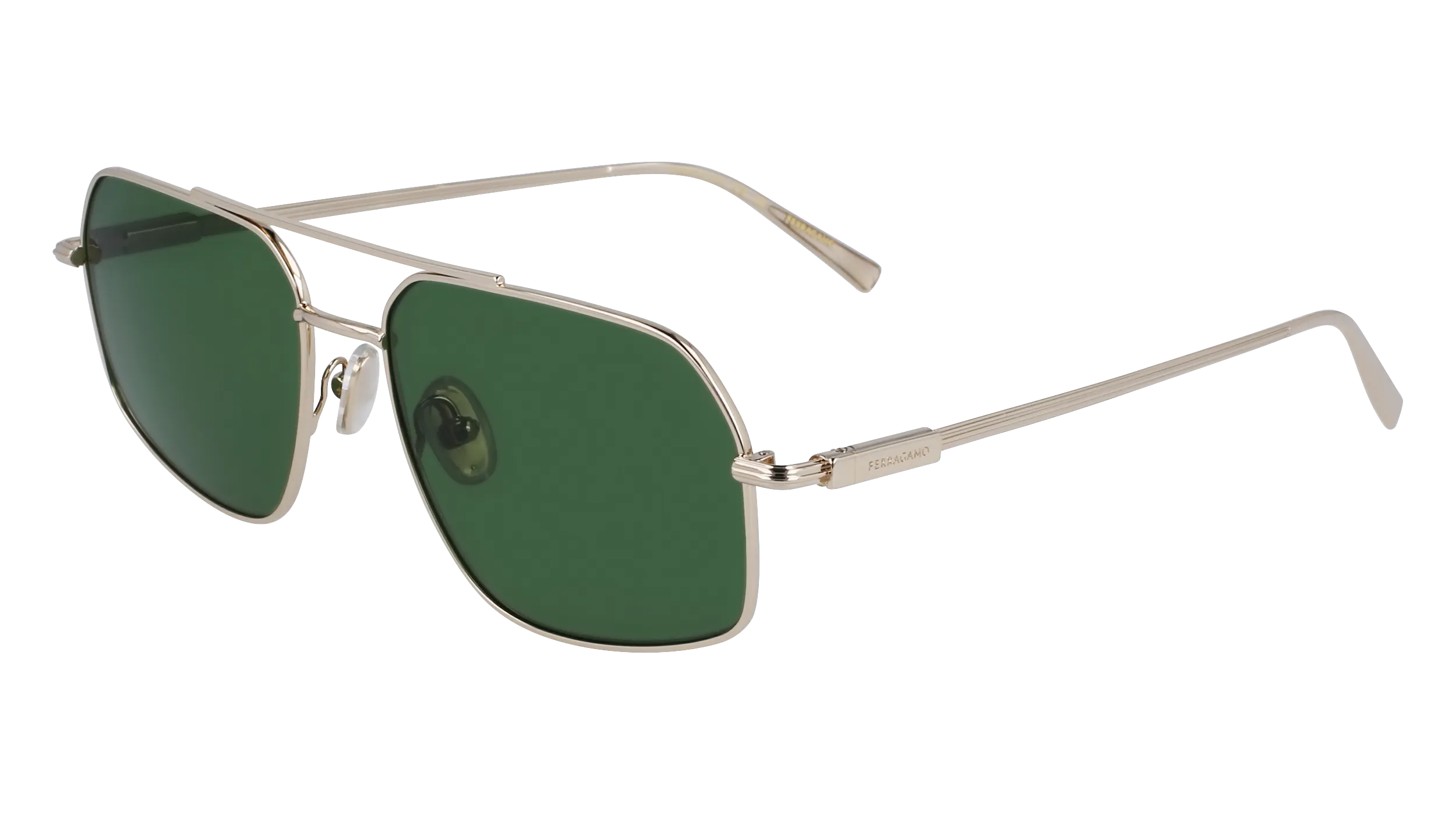 Ferragamo SF313S 746 Occhiali da sole Metallo Oro Squadrata Normale Normale - immagine 1