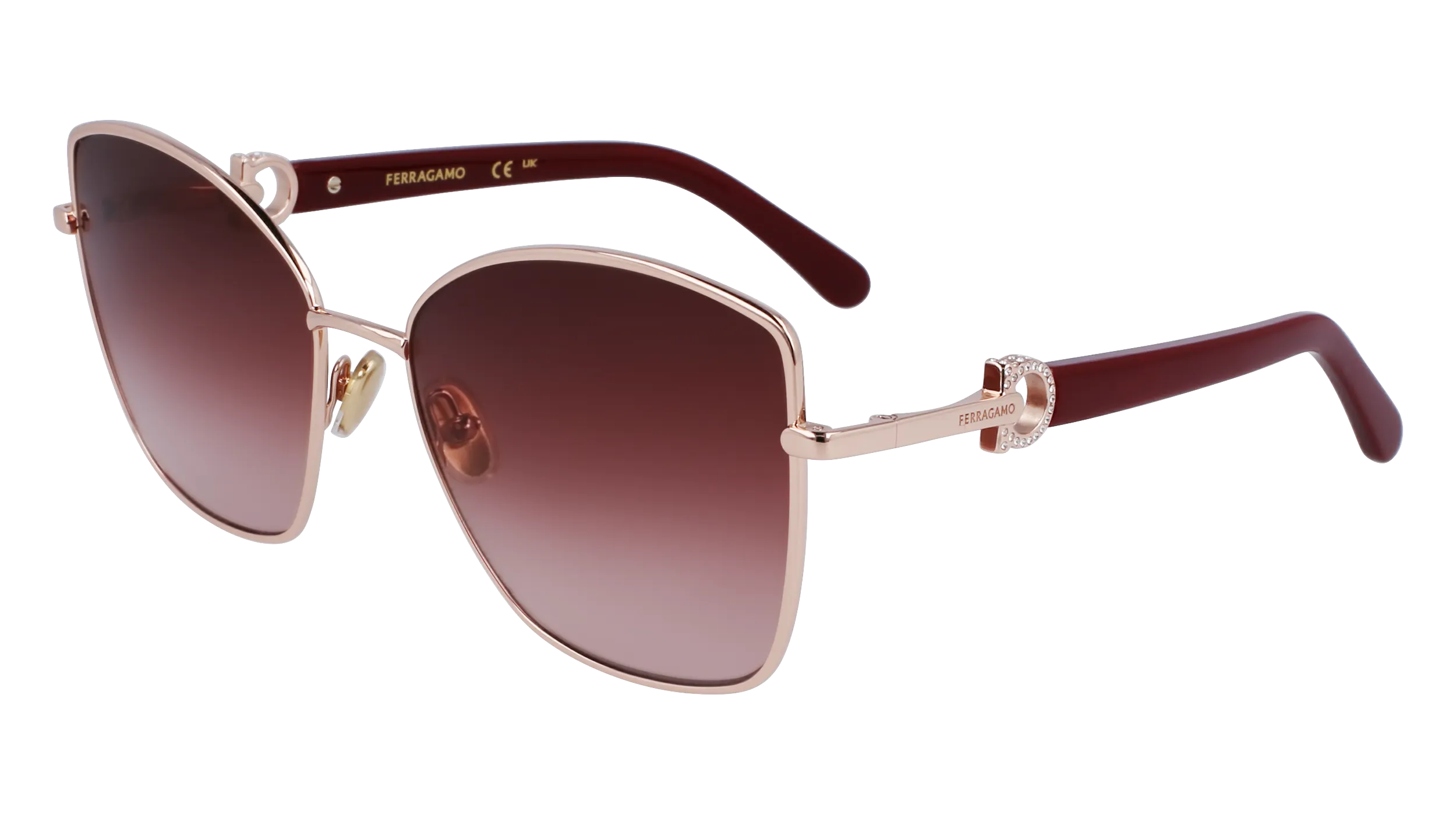 Ferragamo SF312SR 773 Occhiali da sole Metallo Oro Normale Normale - immagine 1