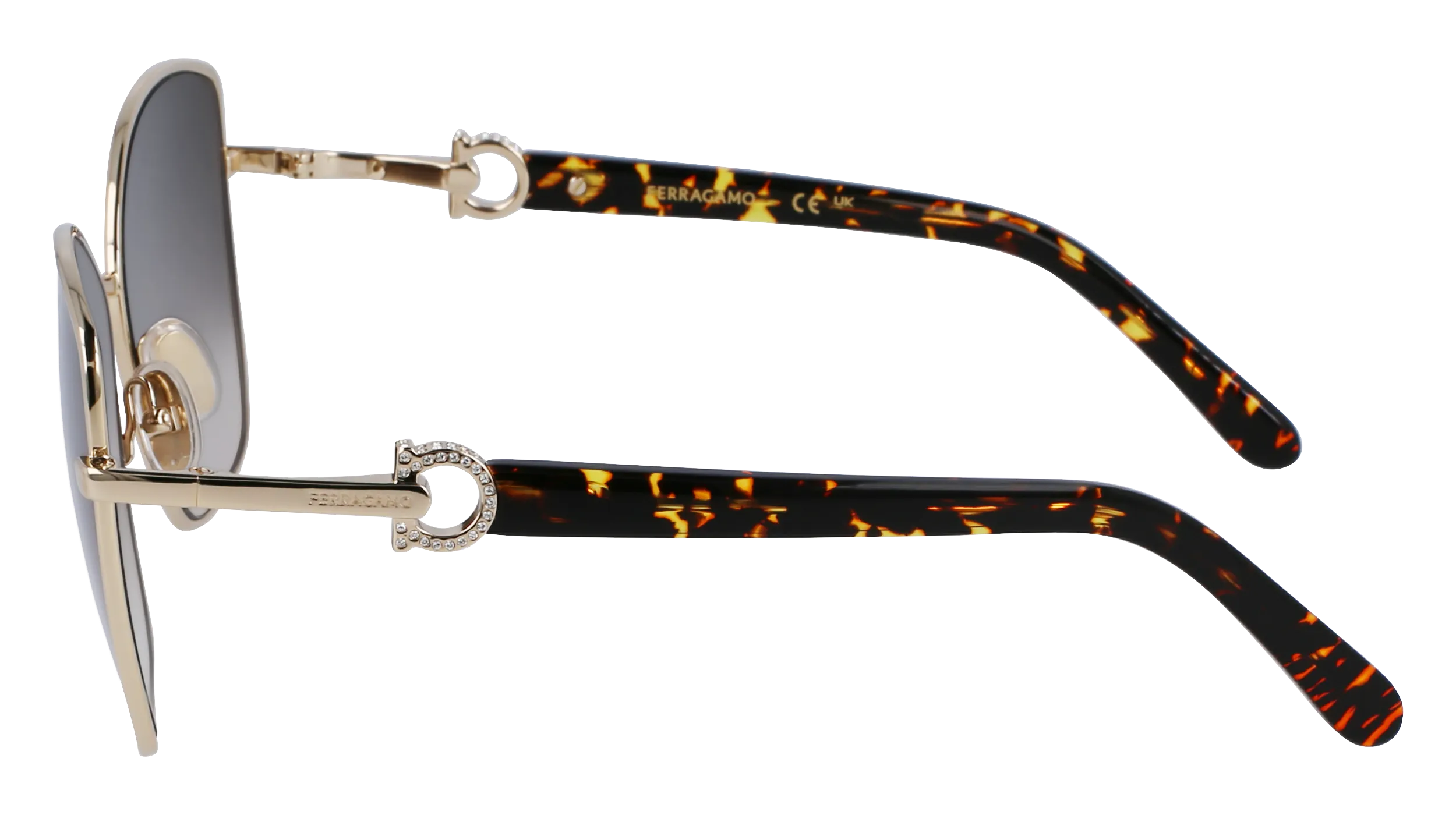 Ferragamo SF312SR 750 Occhiali da sole Metallo Oro Normale Normale - immagine 4