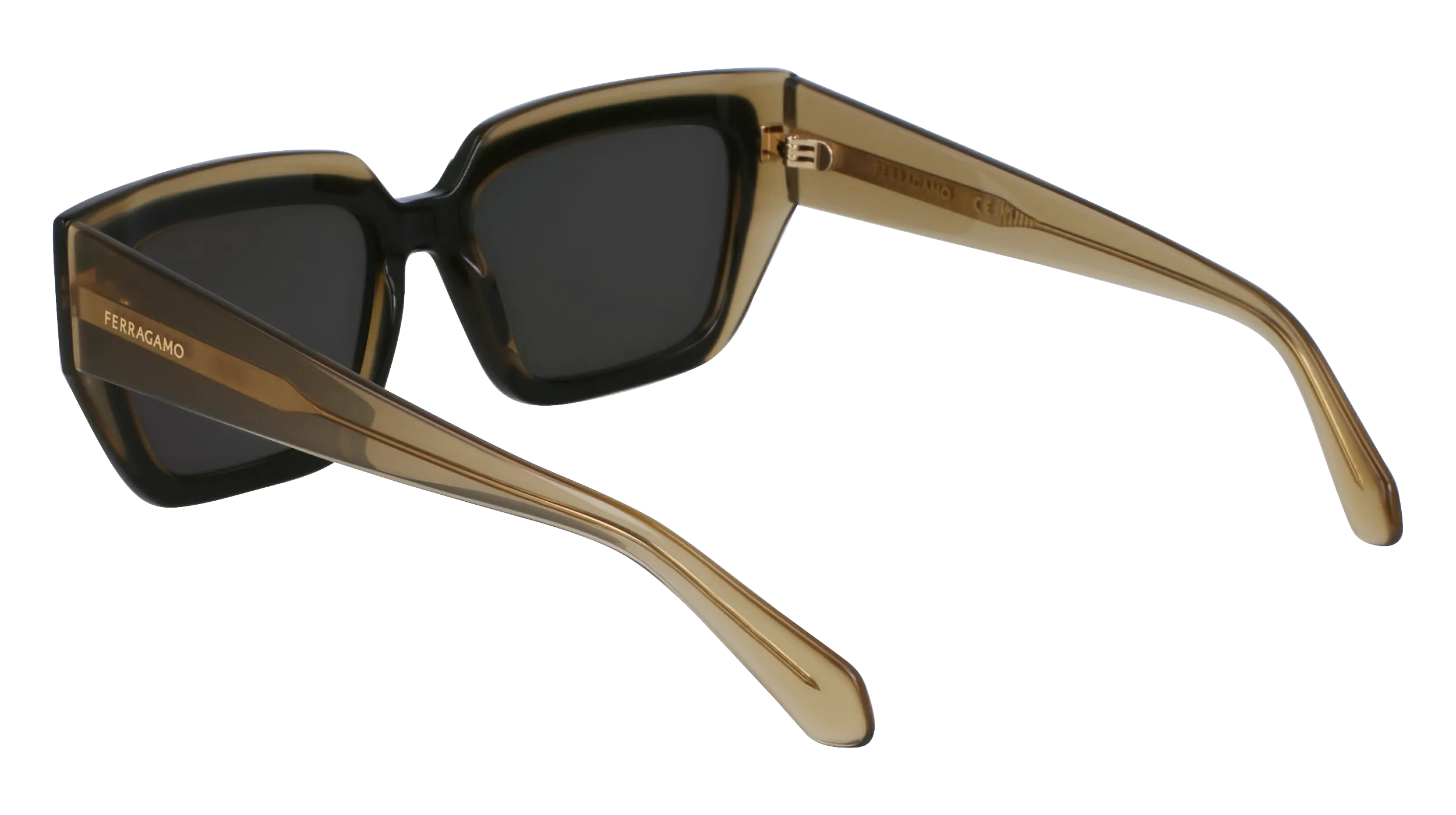 Ferragamo SF2002S 327 Occhiali da sole Acetato Verde Squadrata Normale Normale - immagine 3
