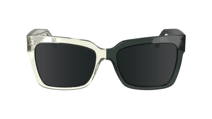 Calvin Klein CKJ24606S 006 Occhiali da sole Acetato Grigio Grigio Squadrata Normale Normale - immagine 2