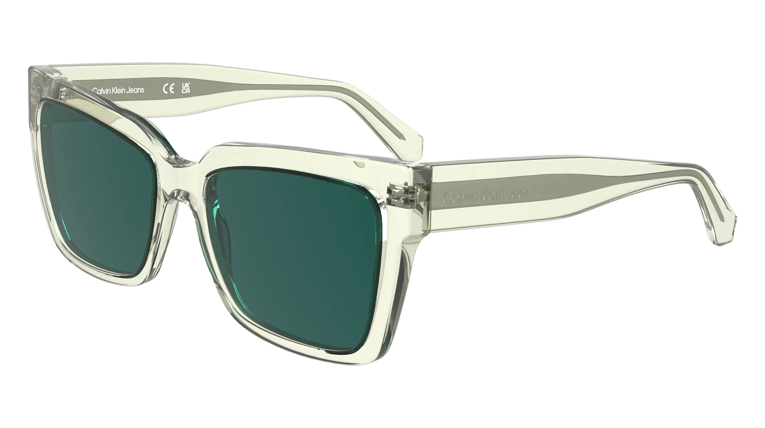 Calvin Klein CKJ24606S 008 Occhiali da sole Acetato Verde Multicolore Squadrata Normale Normale - immagine 1