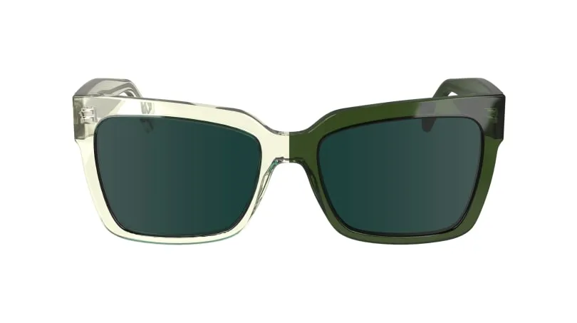 Calvin Klein CKJ24606S 008 Occhiali da sole Acetato Verde Multicolore Squadrata Normale Normale - immagine 2