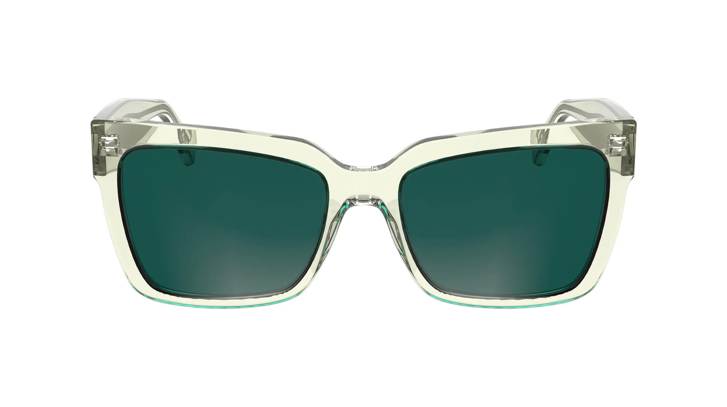 Calvin Klein CKJ24606S 008 Occhiali da sole Acetato Verde Multicolore Squadrata Normale Normale - immagine 3