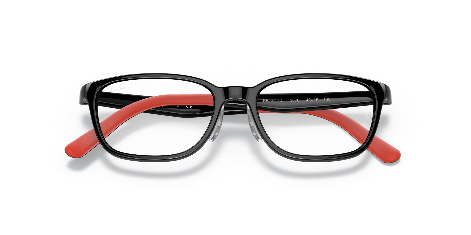 Ray - Ban RY1617D 3876 Montature da vista bambino Iniettato Nero Squadrata - immagine 2