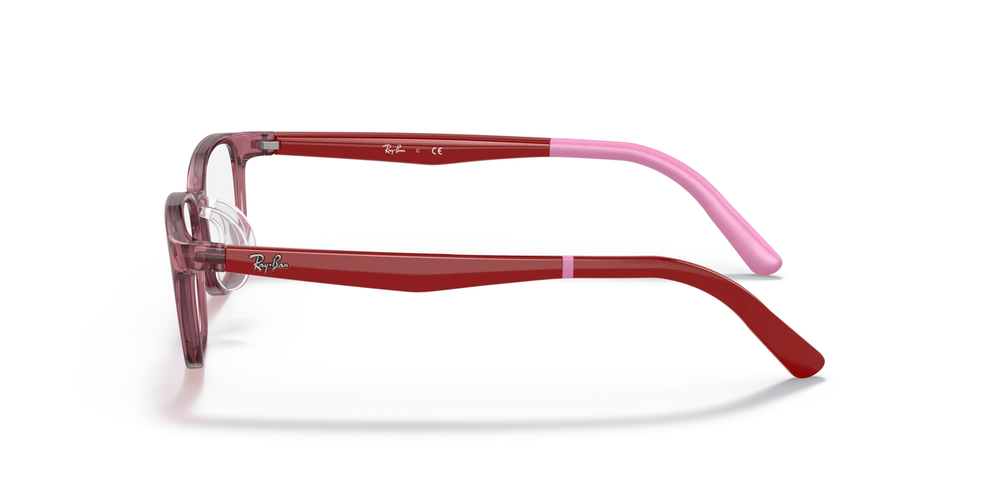 Ray - Ban RY1617D 3777 Montature da vista bambino Iniettato Rosa Squadrata - immagine 4