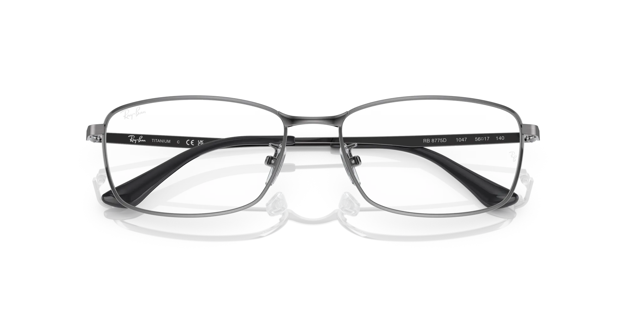 Ray - Ban RX8775D 1047 Montature da vista Titanio Grigio Squadrata Normale - immagine 2