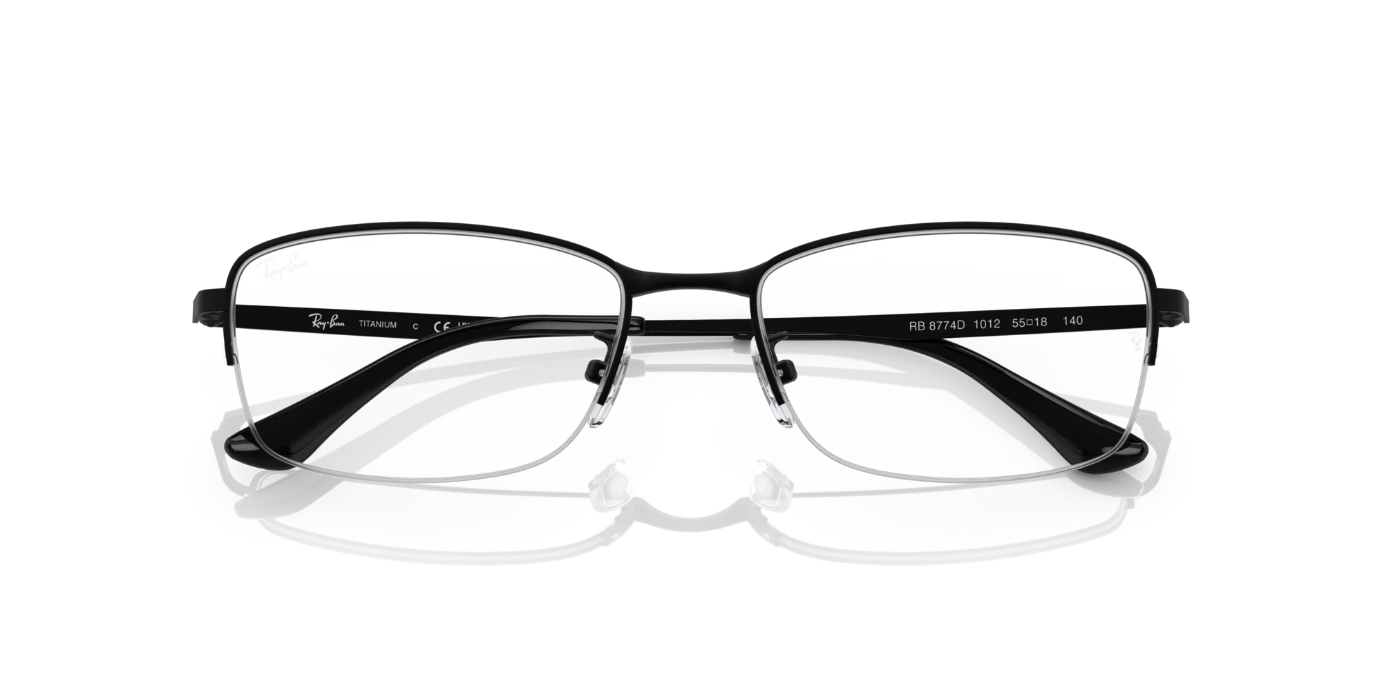 Ray - Ban RX8774D 1012 Montature da vista Titanio Nero Squadrata Normale - immagine 2