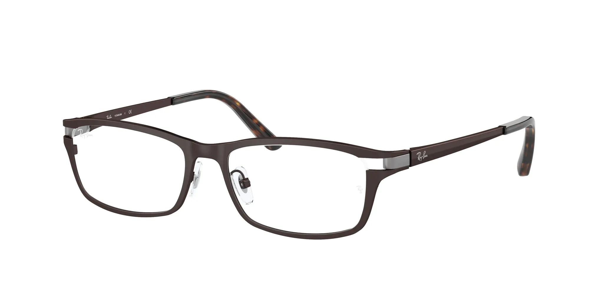 Ray - Ban RX8727D 1020 Montature da vista Titanio Marrone Squadrata Normale - immagine 1