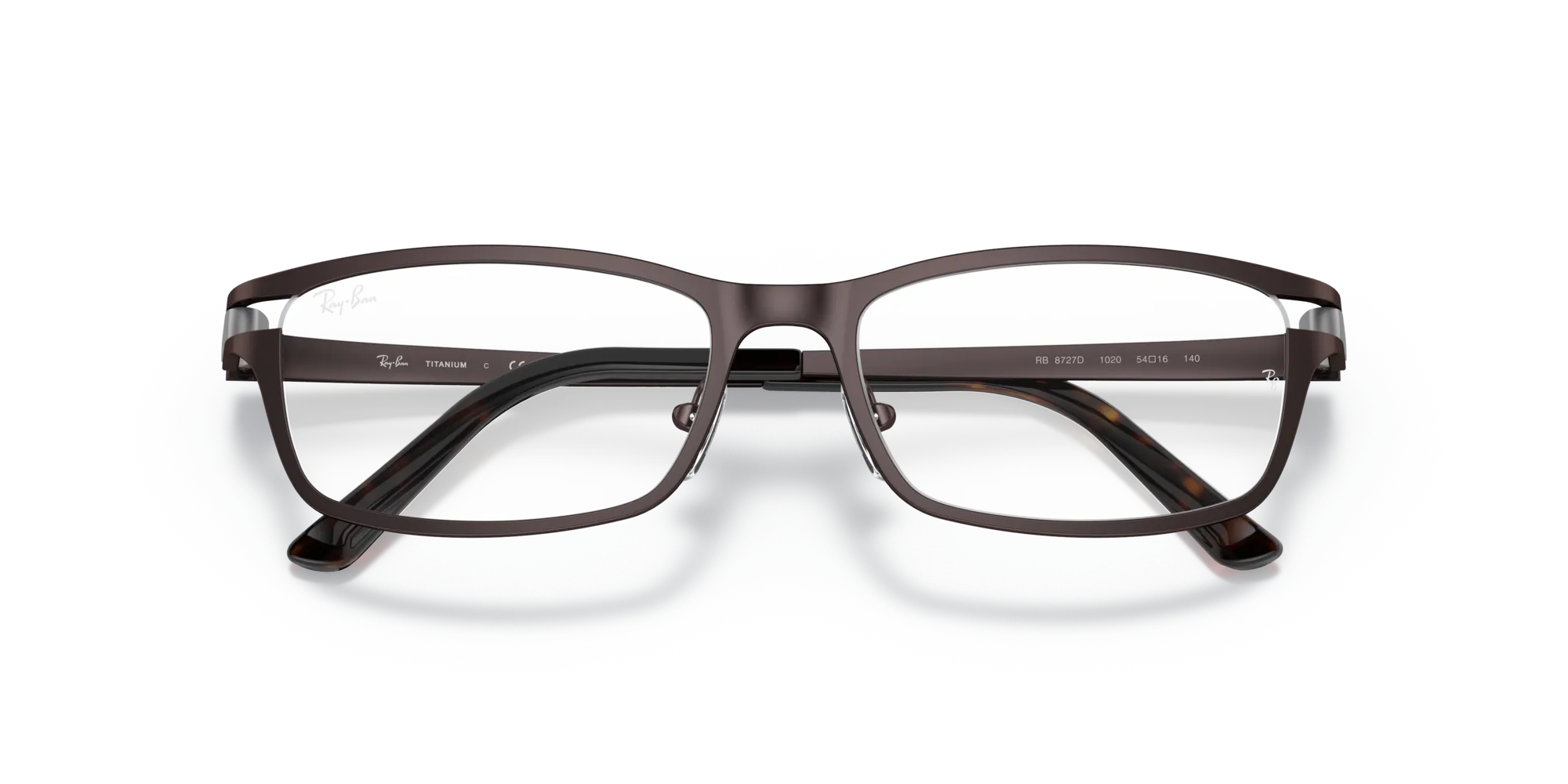 Ray - Ban RX8727D 1020 Montature da vista Titanio Marrone Squadrata Normale - immagine 2