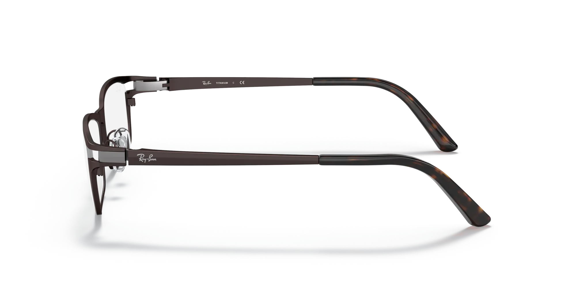 Ray - Ban RX8727D 1020 Montature da vista Titanio Marrone Squadrata Normale - immagine 4