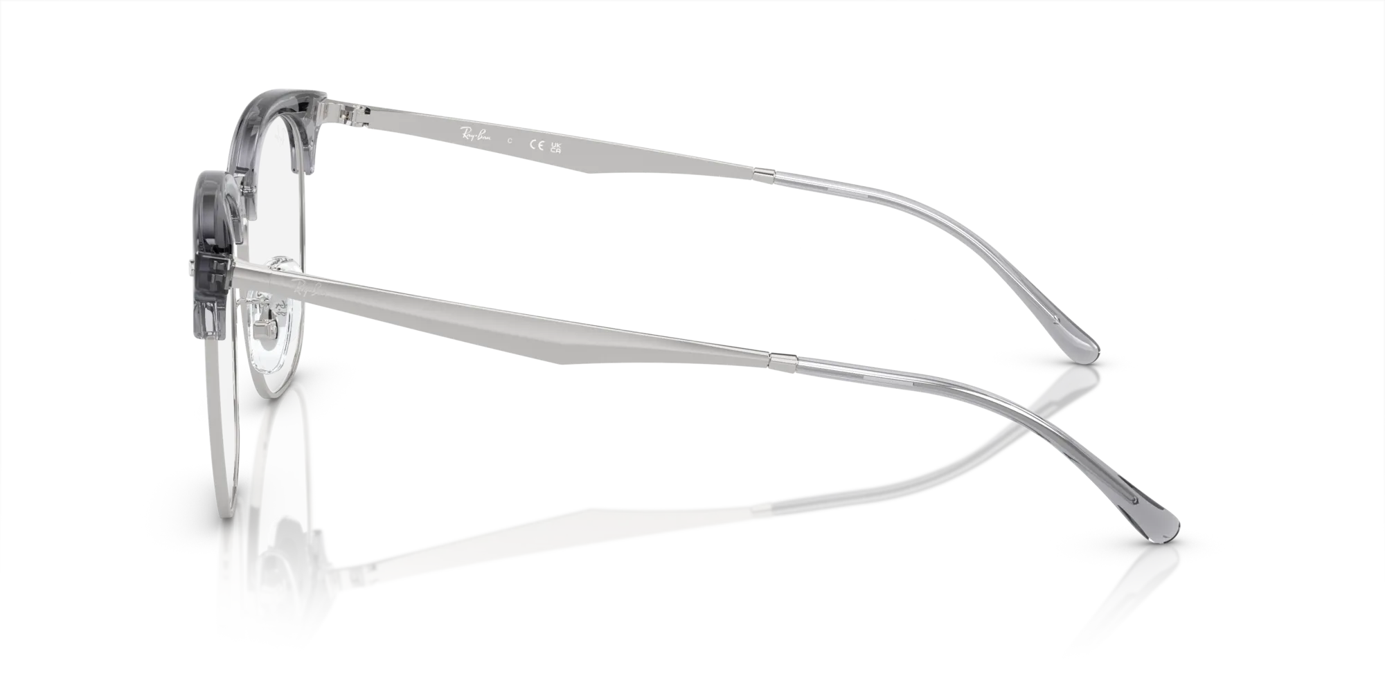 Ray - Ban RX7318D 8326 Montature da vista Iniettato Grigio Squadrata Normale - immagine 4