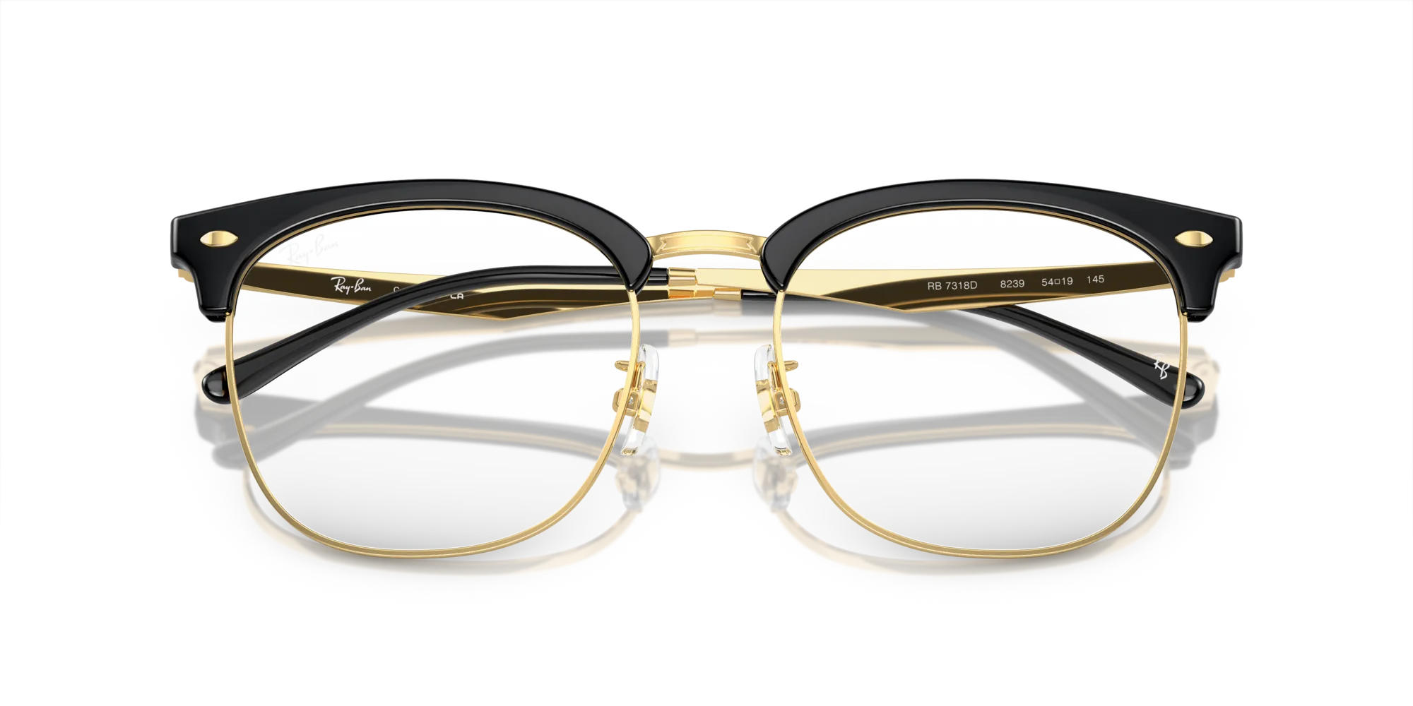 Ray - Ban RX7318D 8239 Montature da vista Iniettato Nero Squadrata Normale - immagine 2