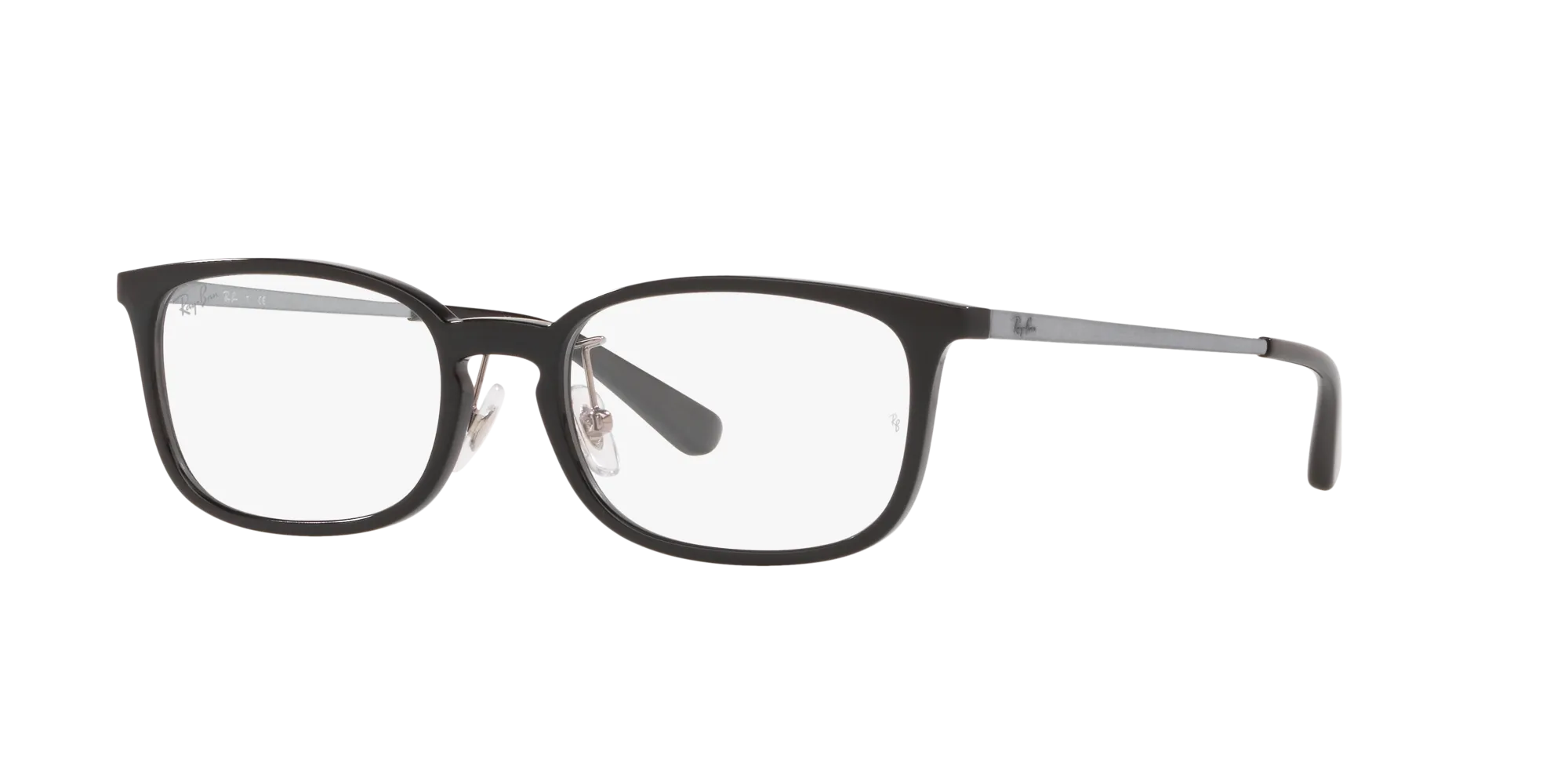Ray - Ban RX7182D 5985 Montature da vista Iniettato Nero Trasparente Squadrata Normale - immagine 1