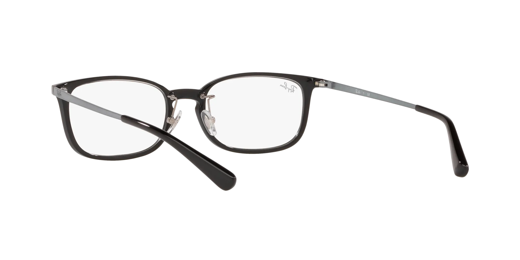 Ray - Ban RX7182D 5985 Montature da vista Iniettato Nero Trasparente Squadrata Normale - immagine 4
