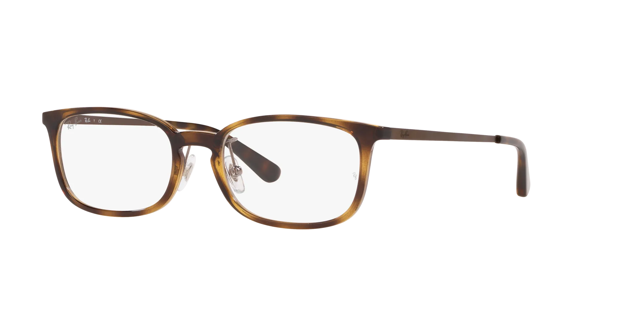 Ray - Ban RX7182D 2012 Montature da vista Iniettato Marrone Trasparente Squadrata Normale - immagine 1