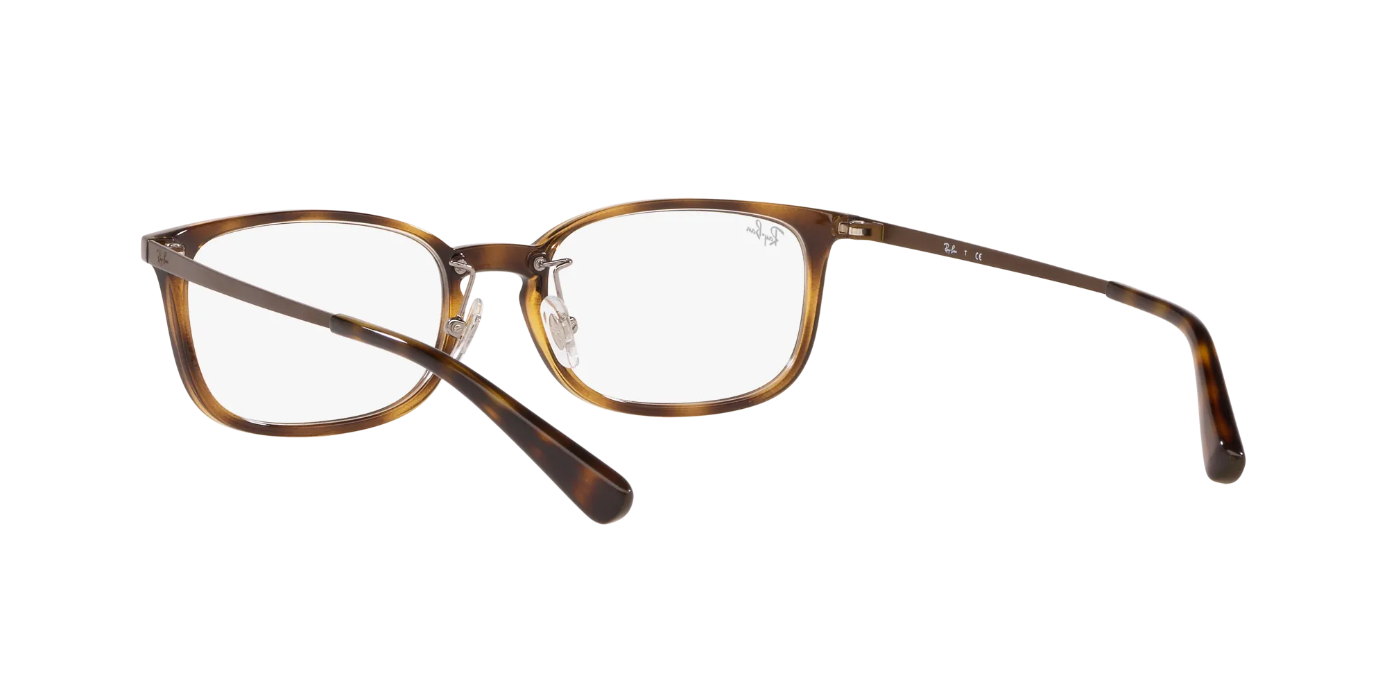 Ray - Ban RX7182D 2012 Montature da vista Iniettato Marrone Trasparente Squadrata Normale - immagine 4