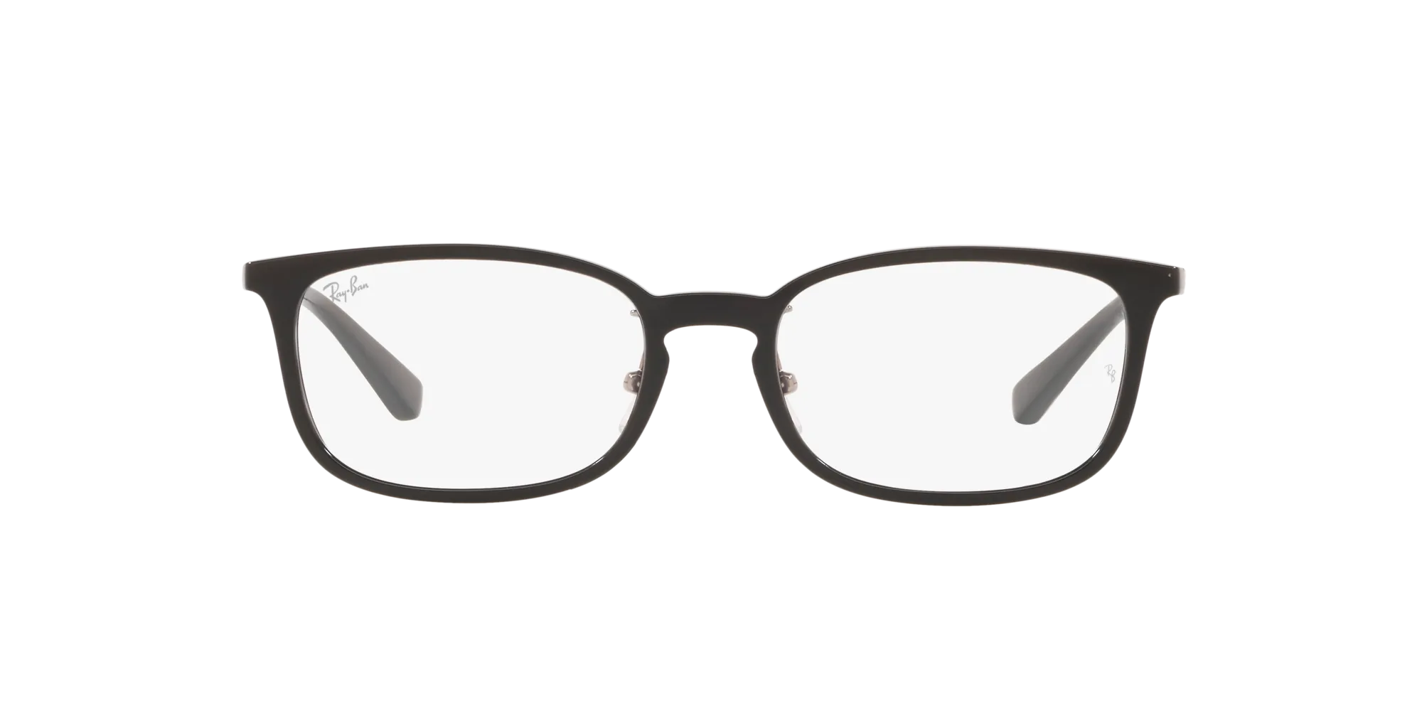 Ray - Ban RX7182D 2000 Montature da vista Iniettato Nero Trasparente Squadrata Normale - immagine 2