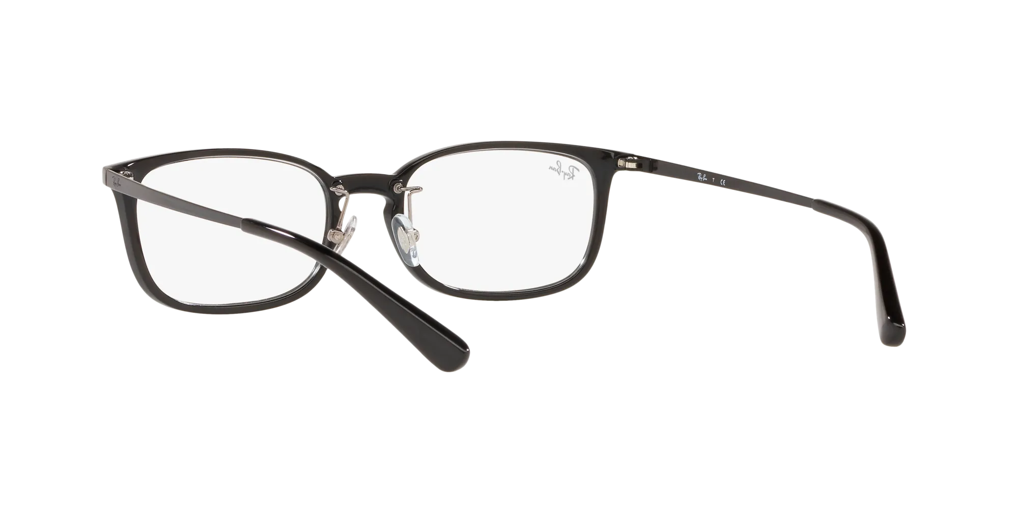 Ray - Ban RX7182D 2000 Montature da vista Iniettato Nero Trasparente Squadrata Normale - immagine 4
