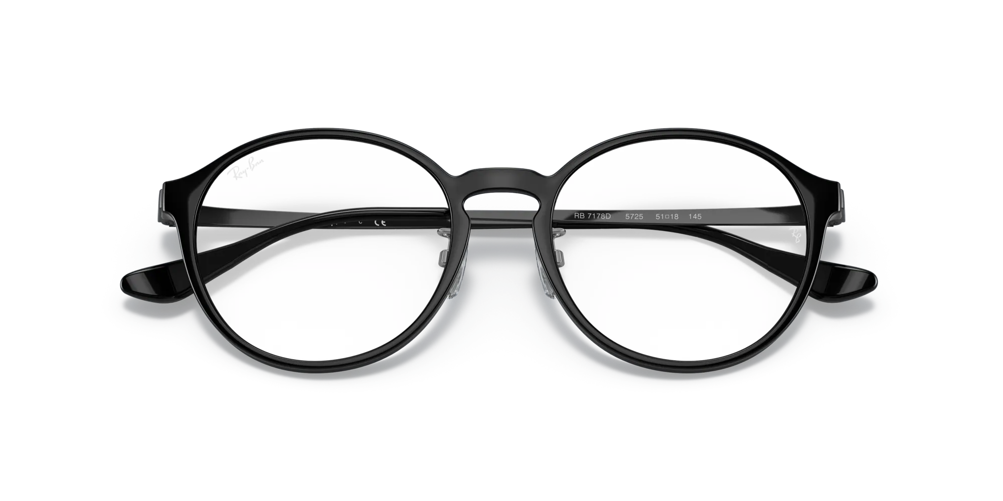 Ray - Ban RX7178D 5725 Montature da vista Iniettato Nero Pantos Normale - immagine 2