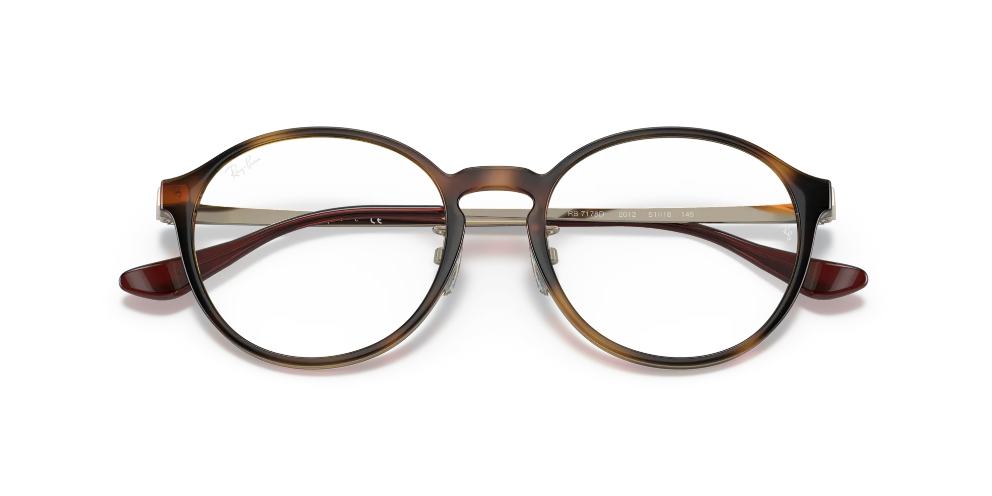 Ray - Ban RX7178D 2012 Montature da vista Iniettato Tartaruga Pantos Normale - immagine 2