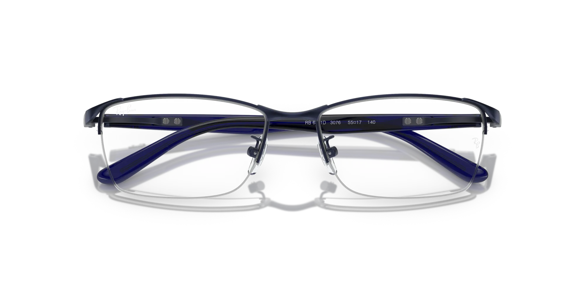 Ray - Ban RX6501D 3076 Montature da vista Metallo Blu Trasparente Squadrata Normale - immagine 2