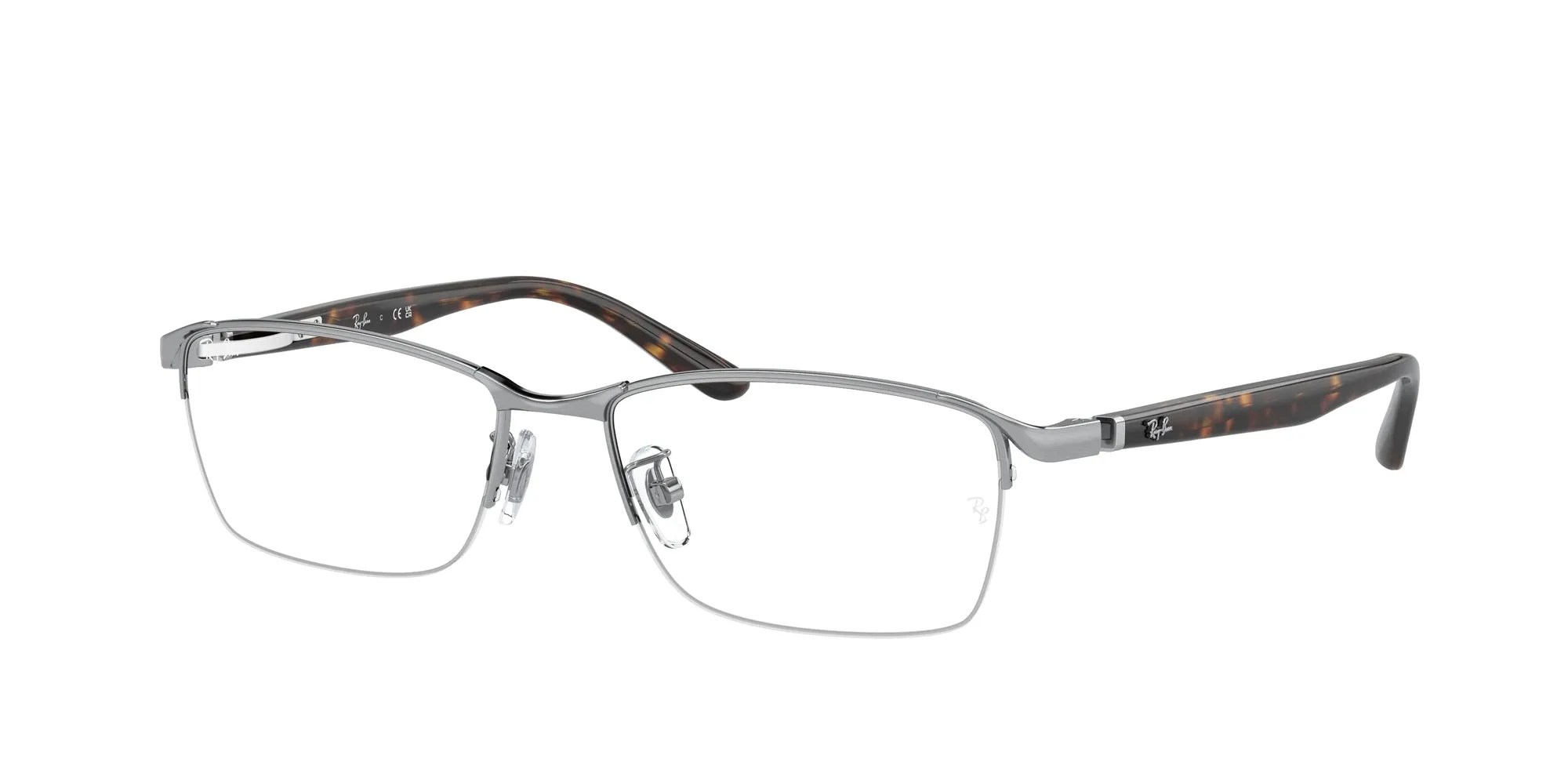 Ray - Ban RX6501D 2595 Montature da vista Metallo Argento Trasparente Squadrata Normale - immagine 1