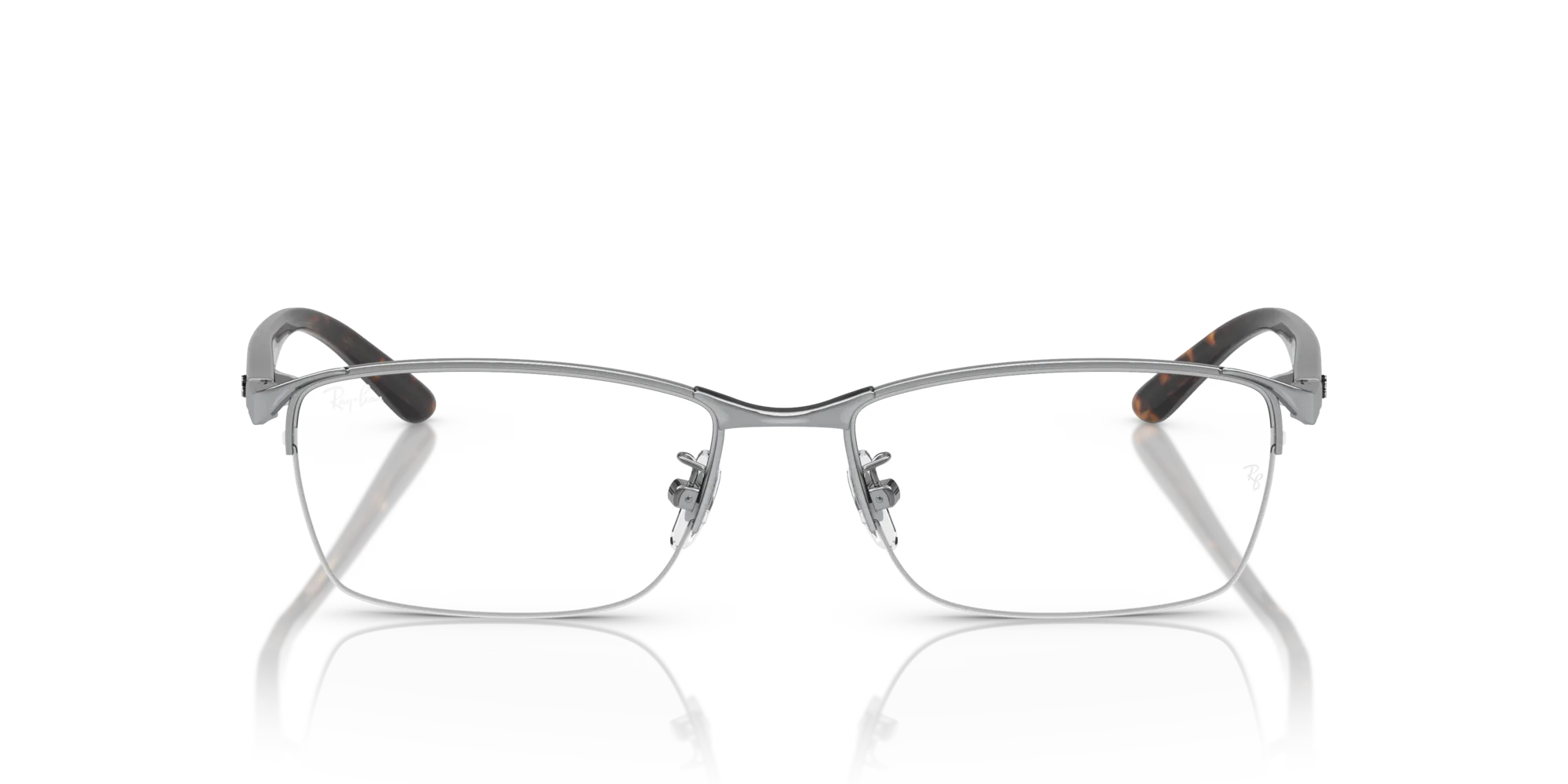 Ray - Ban RX6501D 2595 Montature da vista Metallo Argento Trasparente Squadrata Normale - immagine 3