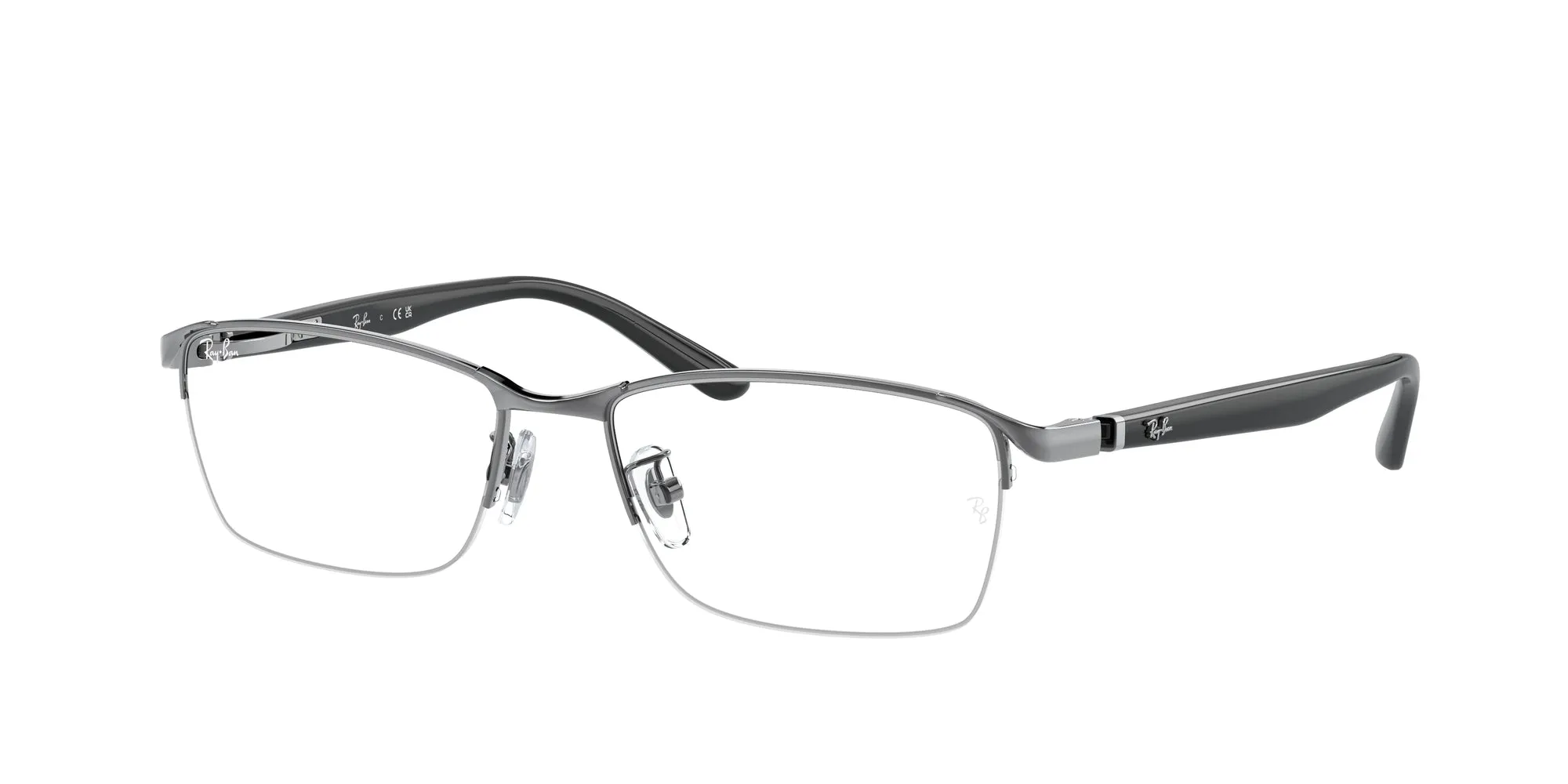 Ray - Ban RX6501D 2502 Montature da vista Metallo Grigio Trasparente Squadrata Normale - immagine 1
