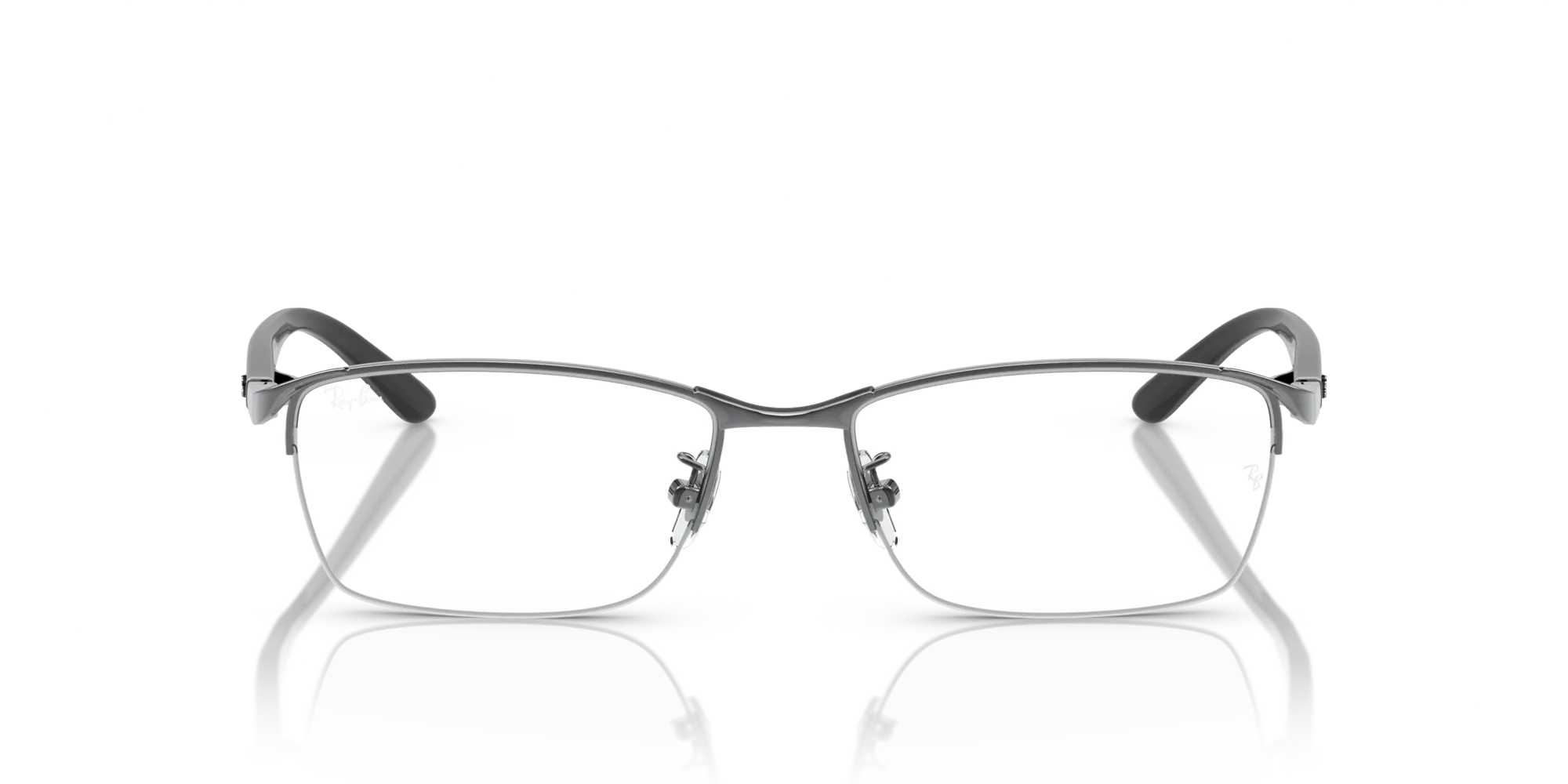 Ray - Ban RX6501D 2502 Montature da vista Metallo Grigio Trasparente Squadrata Normale - immagine 3