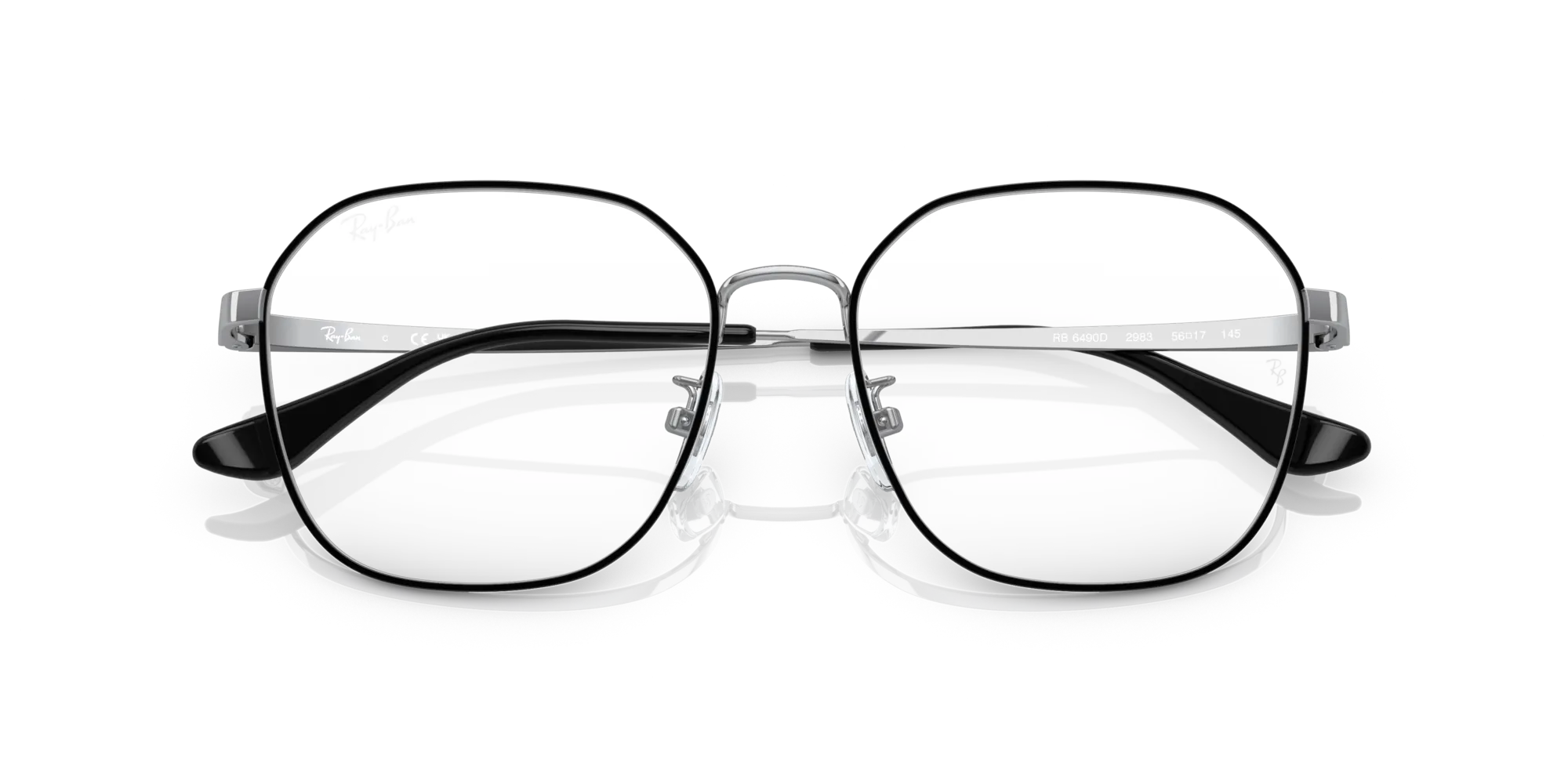 Ray - Ban RX6490D 2983 Montature da vista Metallo Nero Geometrica Normale - immagine 2