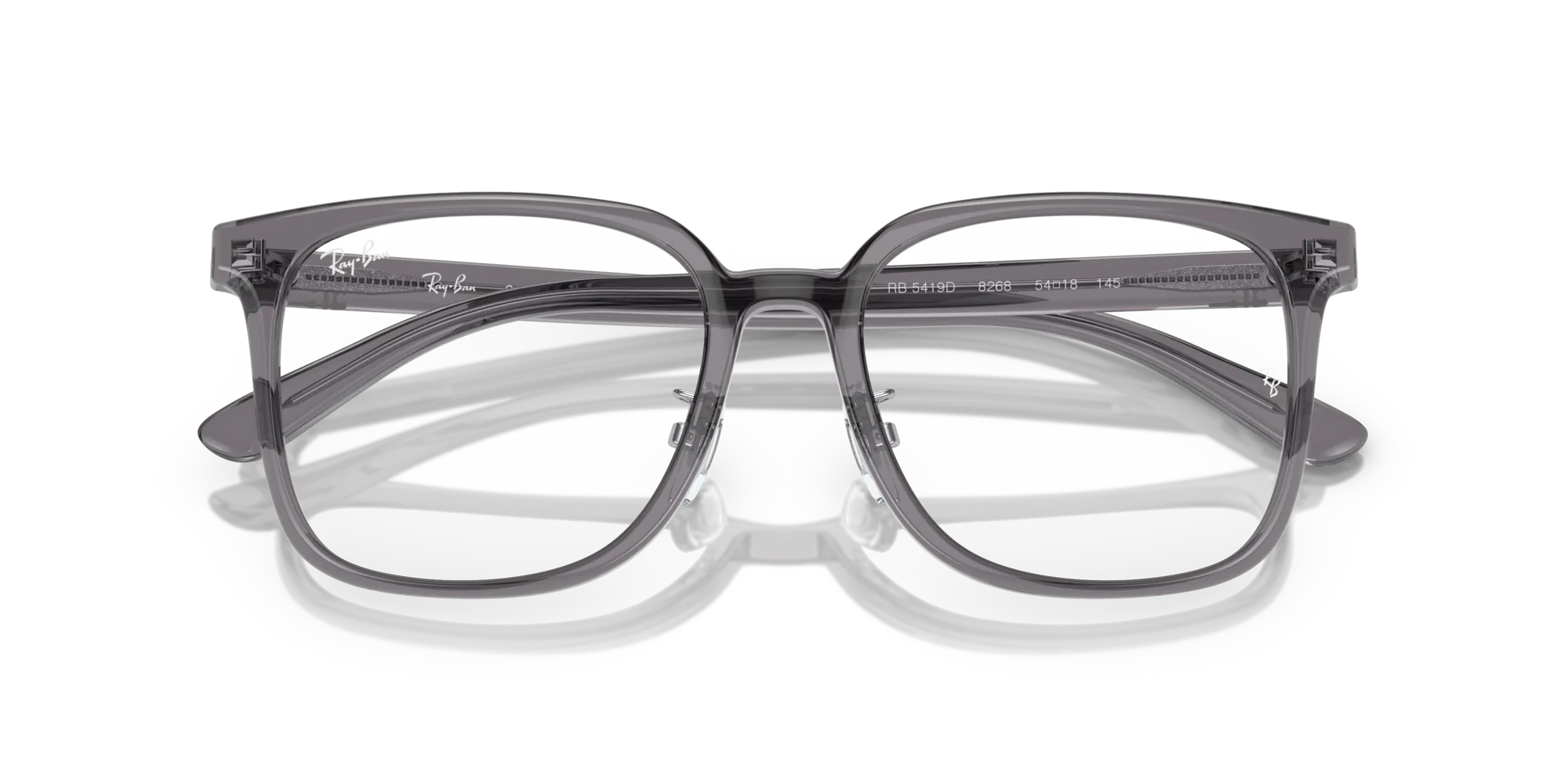 Ray - Ban RX5419D 8268 Montature da vista Acetato Grigio Trasparente Squadrata Normale - immagine 2