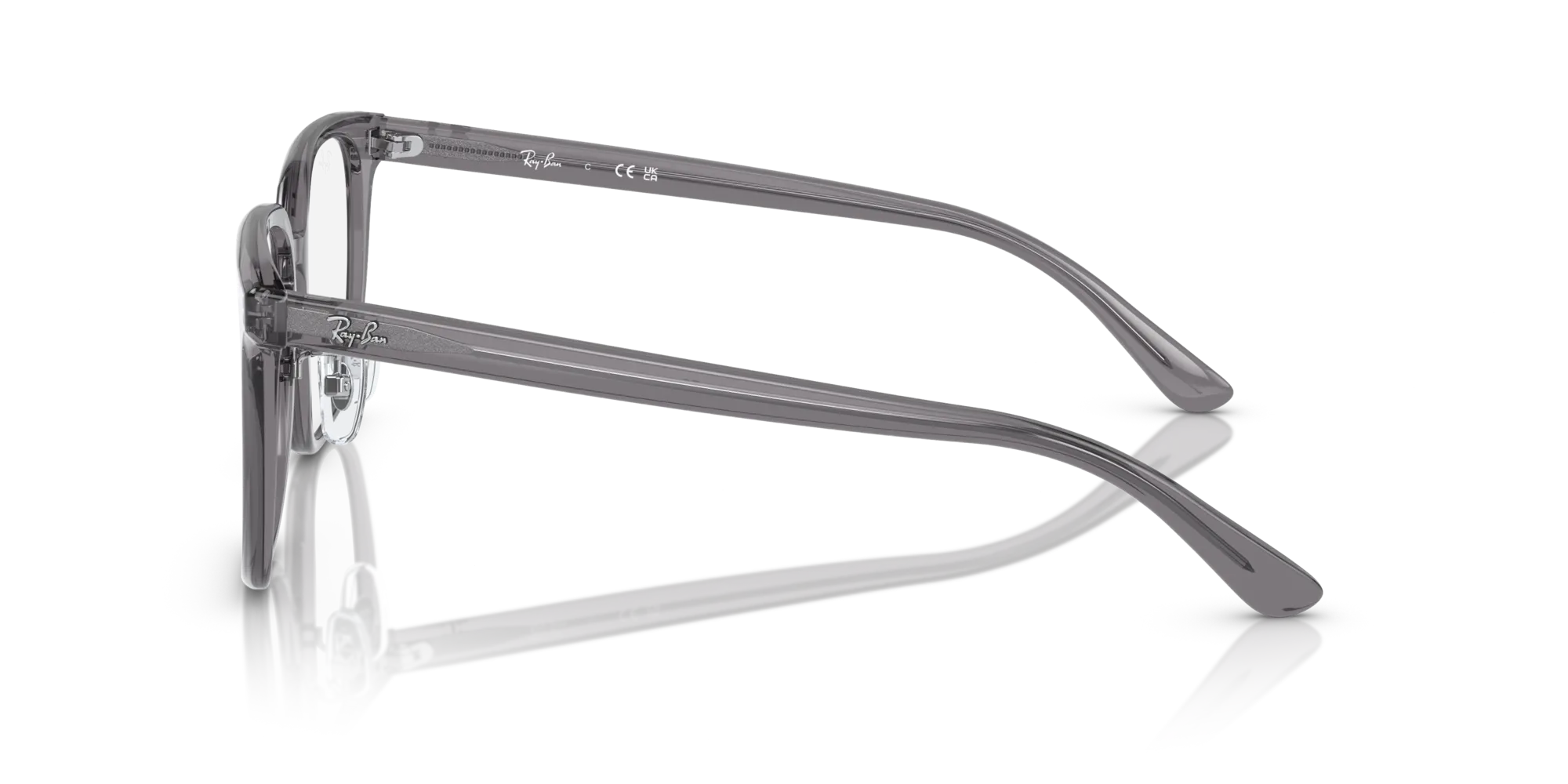 Ray - Ban RX5419D 8268 Montature da vista Acetato Grigio Trasparente Squadrata Normale - immagine 4