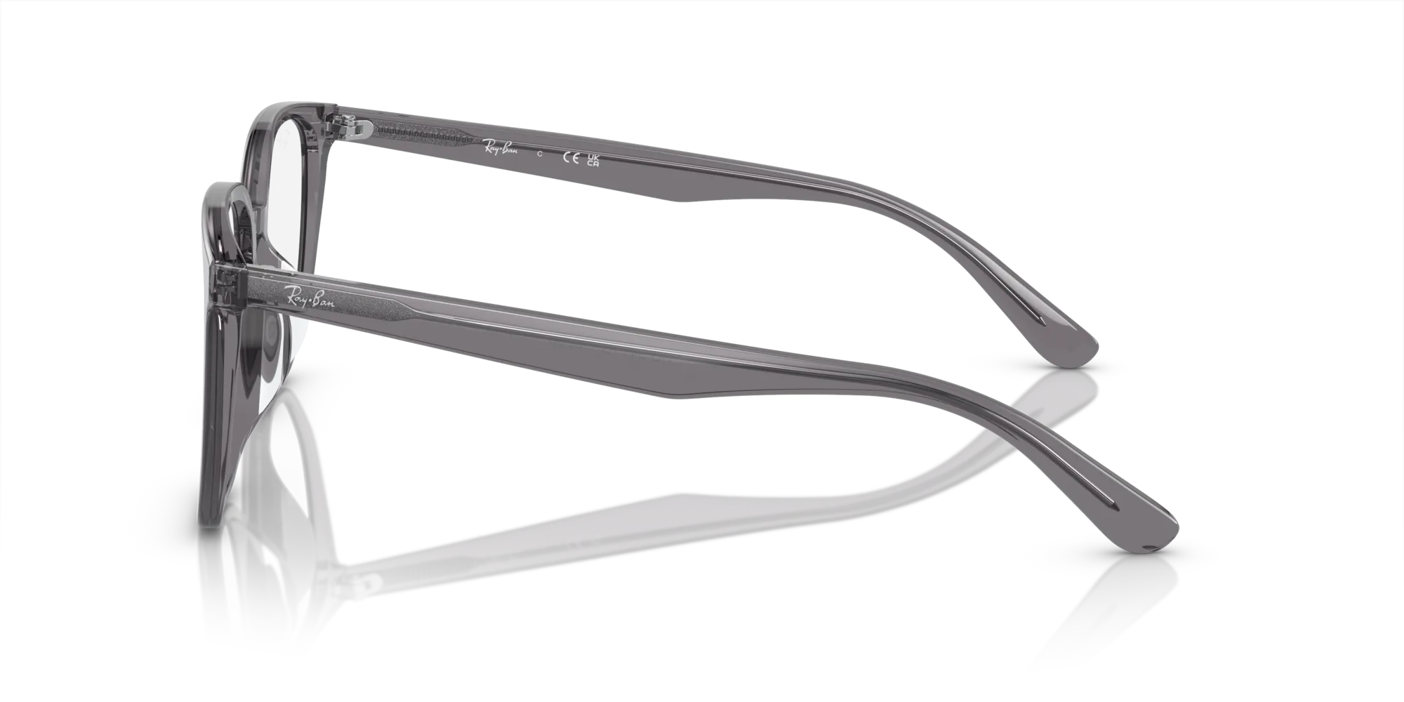 Ray - Ban RX5411D 8268 Montature da vista Acetato Grigio Geometrica Normale - immagine 4