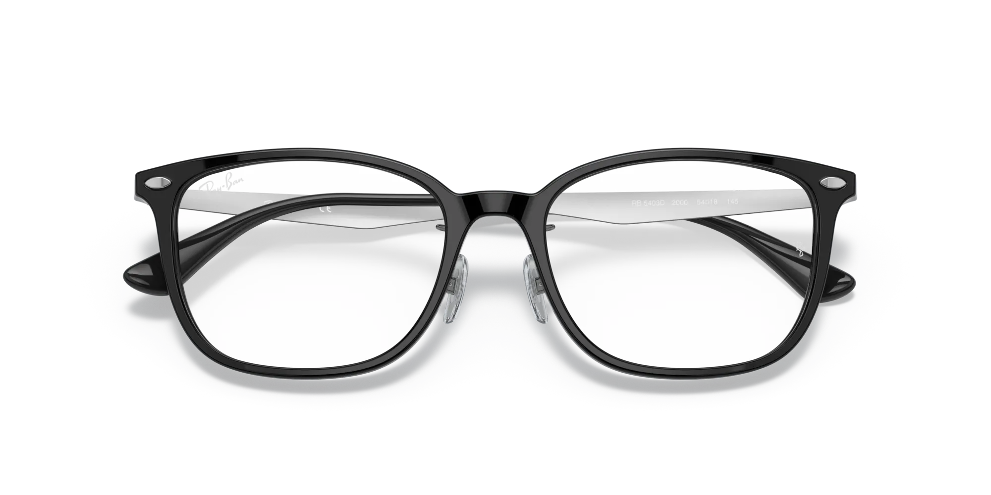 Ray - Ban RX5403D 2000 Montature da vista Acetato Nero Trasparente Pillow Normale - immagine 2