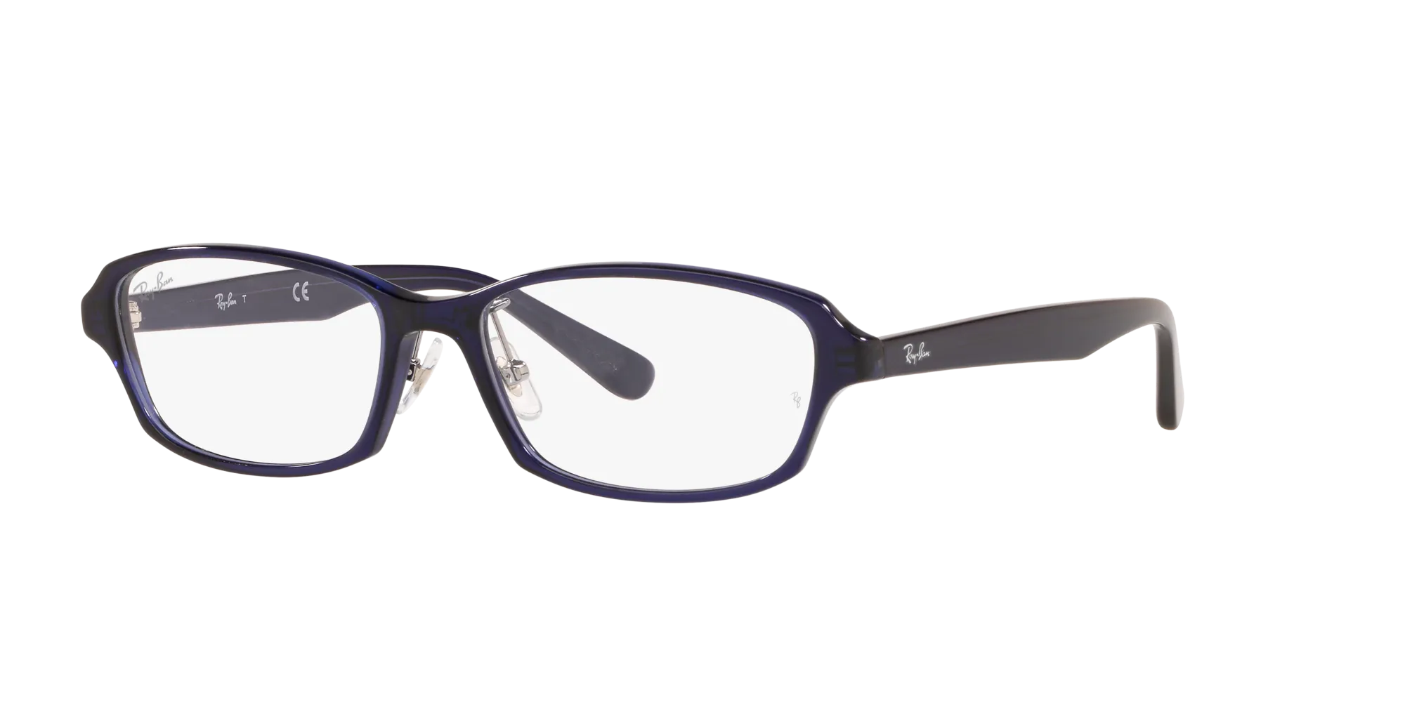 Ray - Ban RX5385D 5986 Montature da vista Acetato Blu Trasparente Geometrica Normale - immagine 1