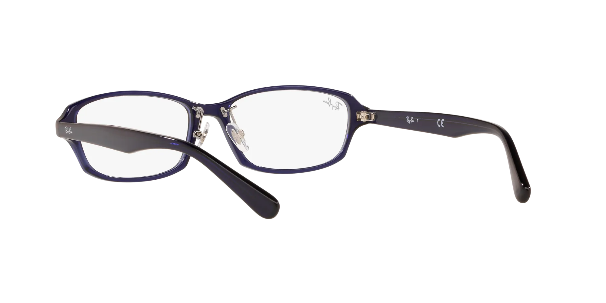 Ray - Ban RX5385D 5986 Montature da vista Acetato Blu Trasparente Geometrica Normale - immagine 4