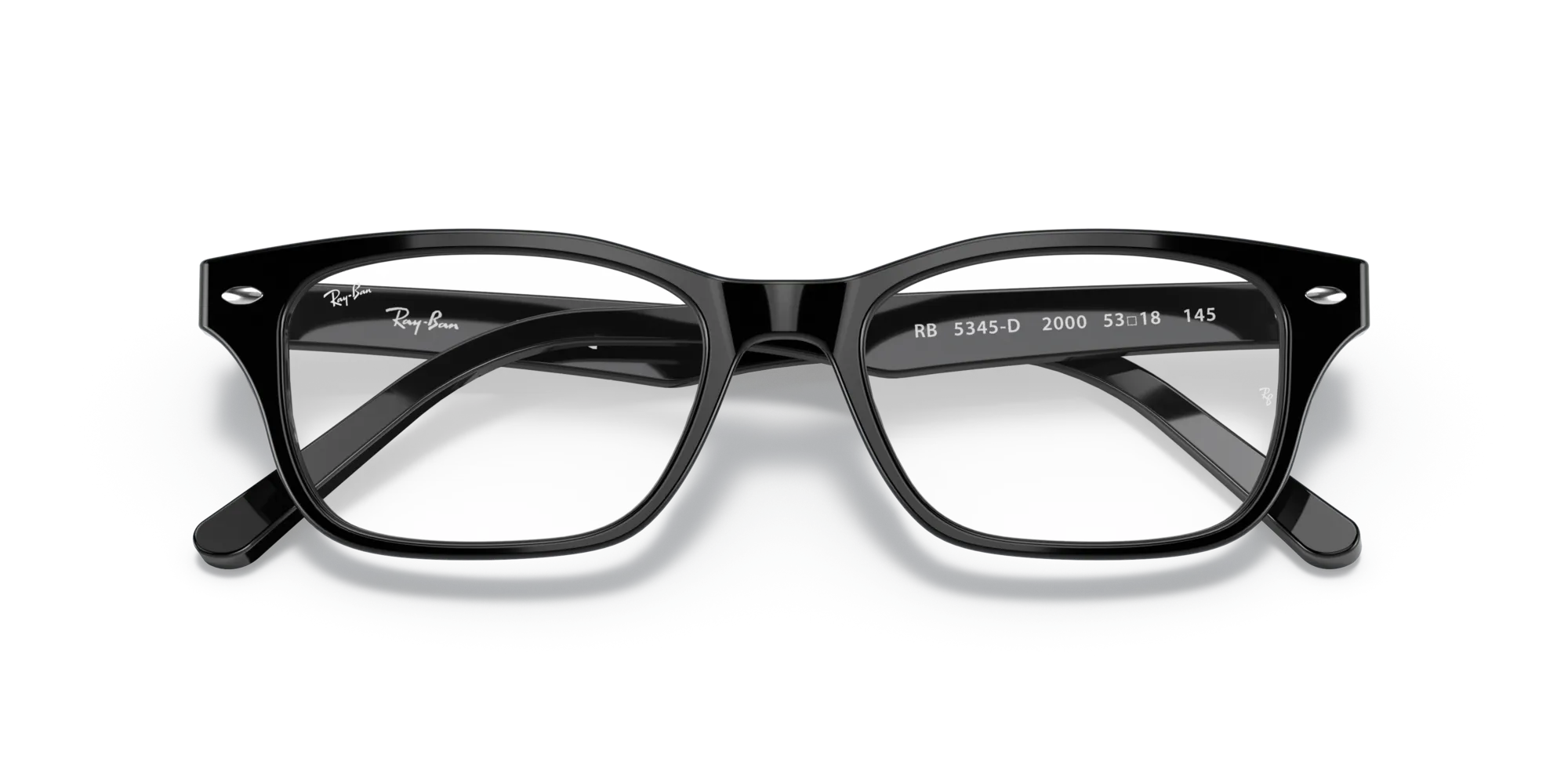 Ray - Ban RX5345D 2000 Montature da vista Acetato Nero Squadrata Normale - immagine 2