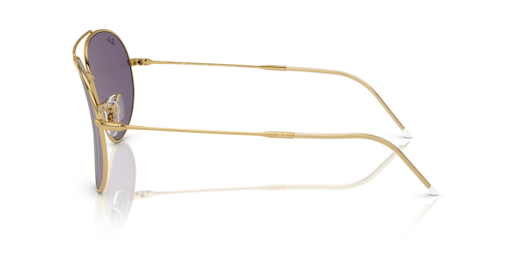 Ray - Ban RBR0101S AVIATOR REVERSE 001/1A Occhiali da sole Metallo Oro Viola Pilot Normale - immagine 4