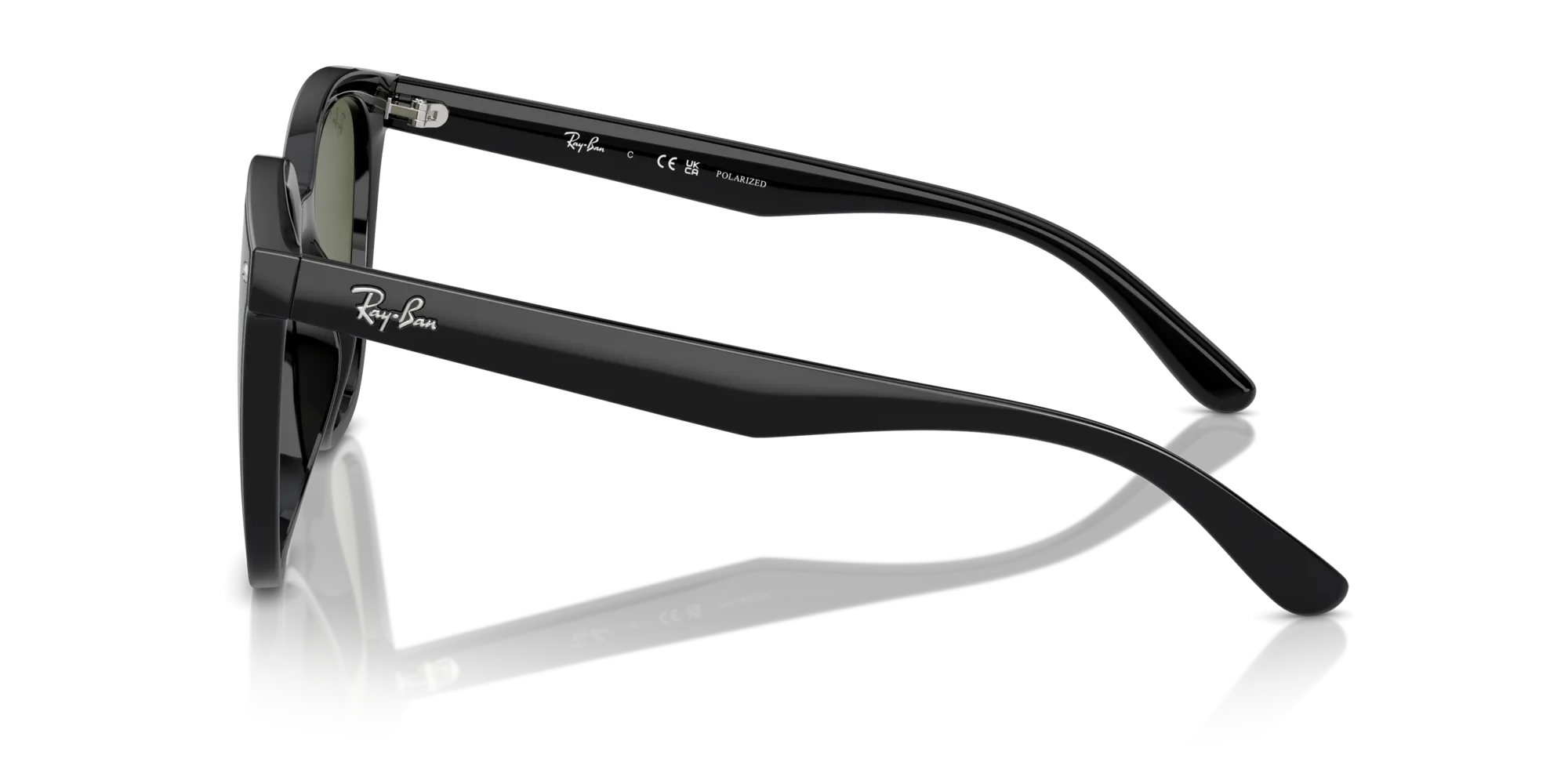 Ray - Ban RB4423D 601/9A Occhiali da sole Iniettato Nero Verde Squadrata Polarizzata Antiriflesso - immagine 4