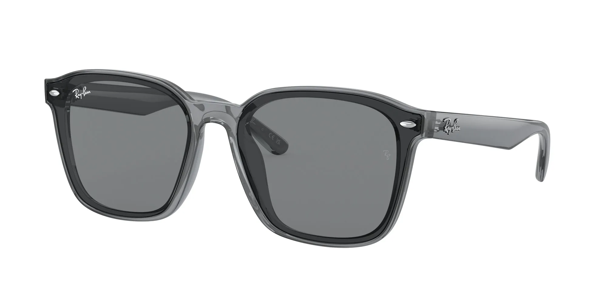 Ray - Ban RB4392D 645087 Occhiali da sole Iniettato Grigio Grigio Squadrata Normale - immagine 1