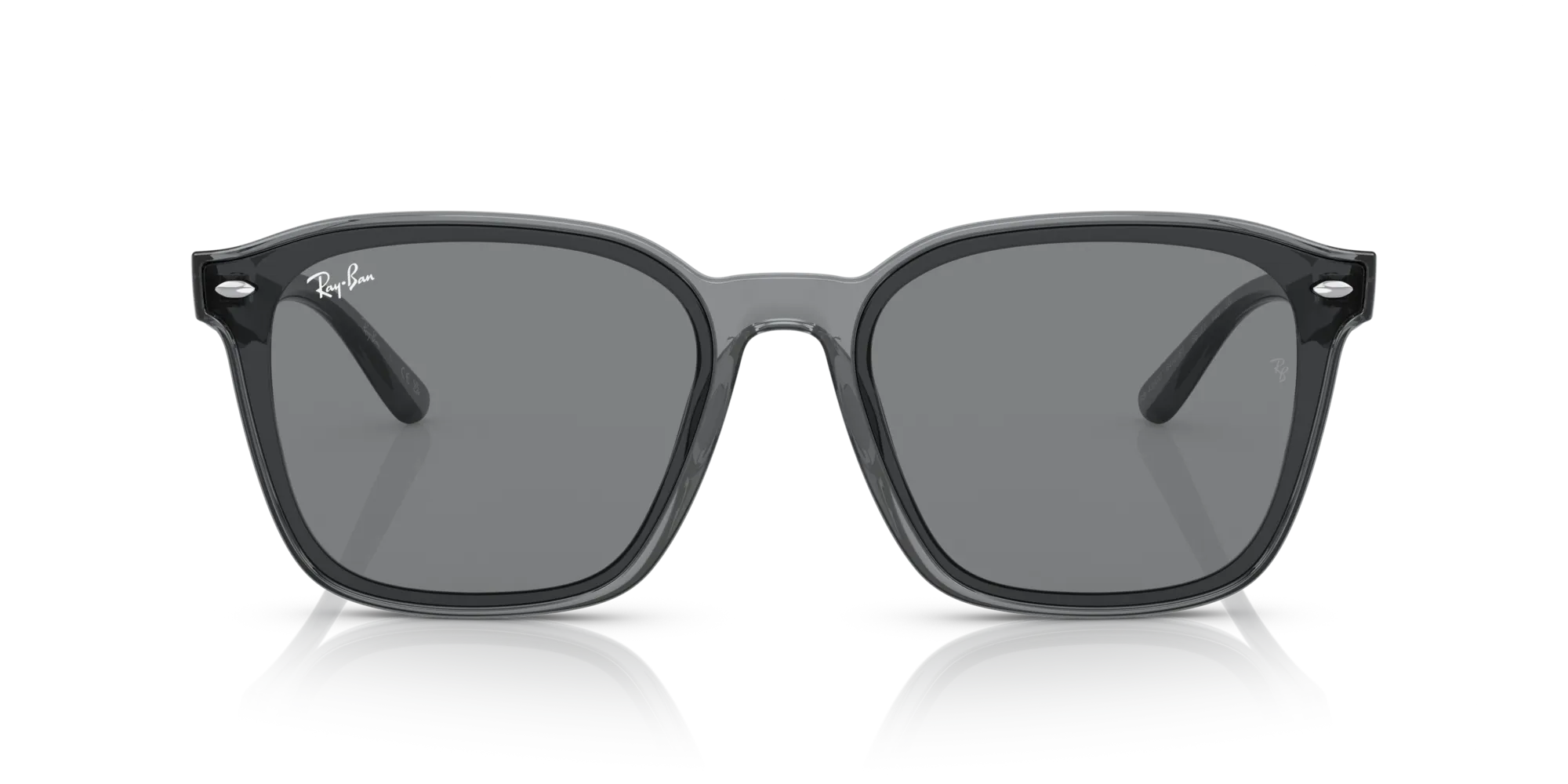 Ray - Ban RB4392D 645087 Occhiali da sole Iniettato Grigio Grigio Squadrata Normale - immagine 3