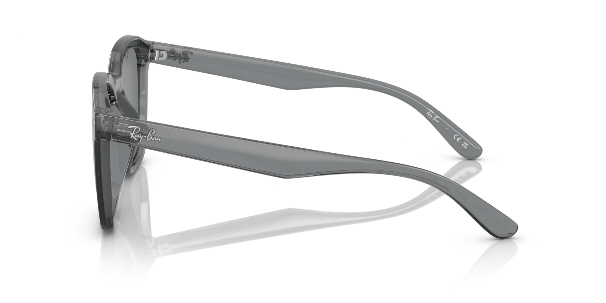Ray - Ban RB4392D 645087 Occhiali da sole Iniettato Grigio Grigio Squadrata Normale - immagine 4