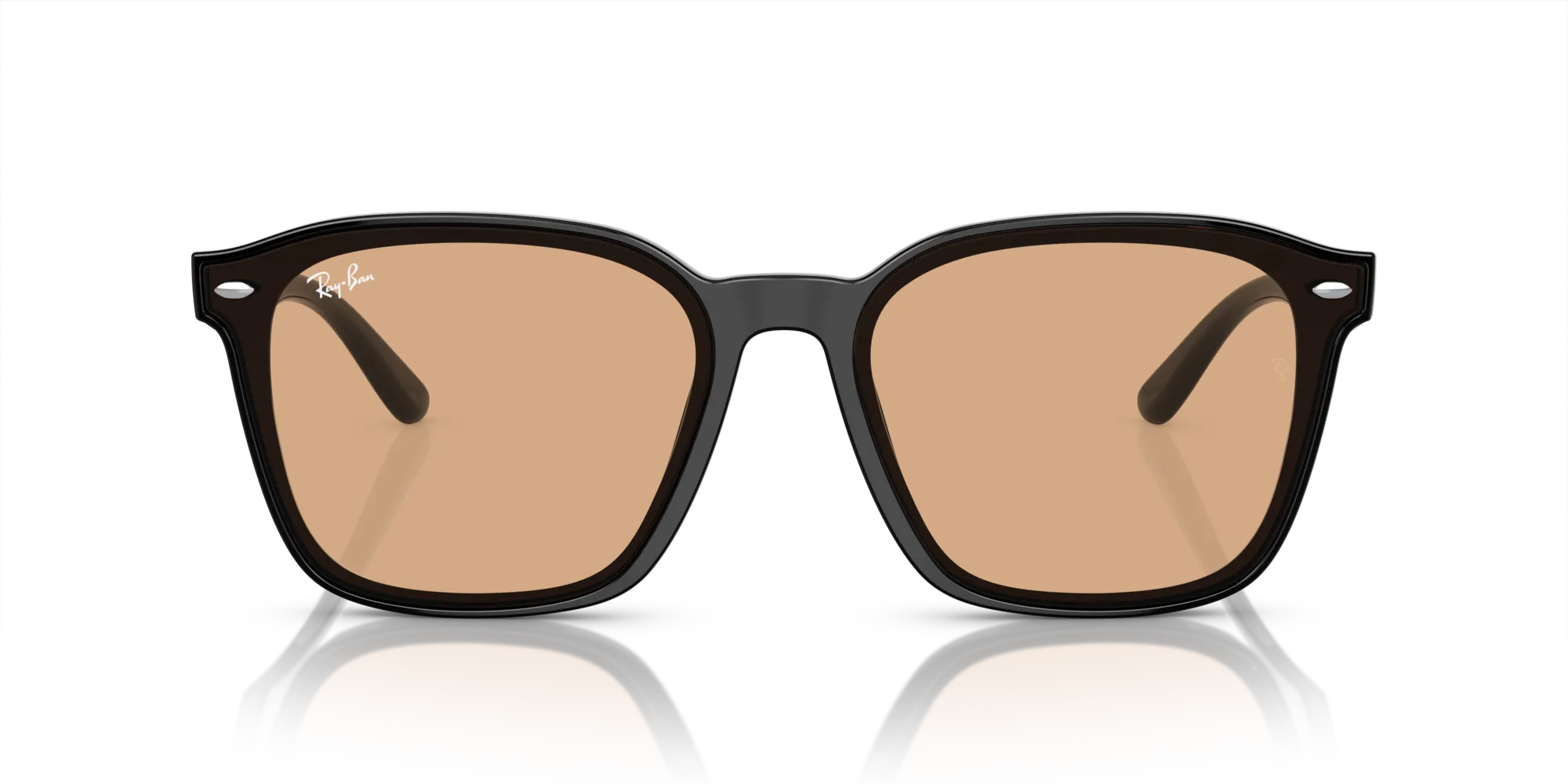 Ray - Ban RB4392D 601/93 Occhiali da sole Iniettato Nero Marrone Squadrata Normale - immagine 3