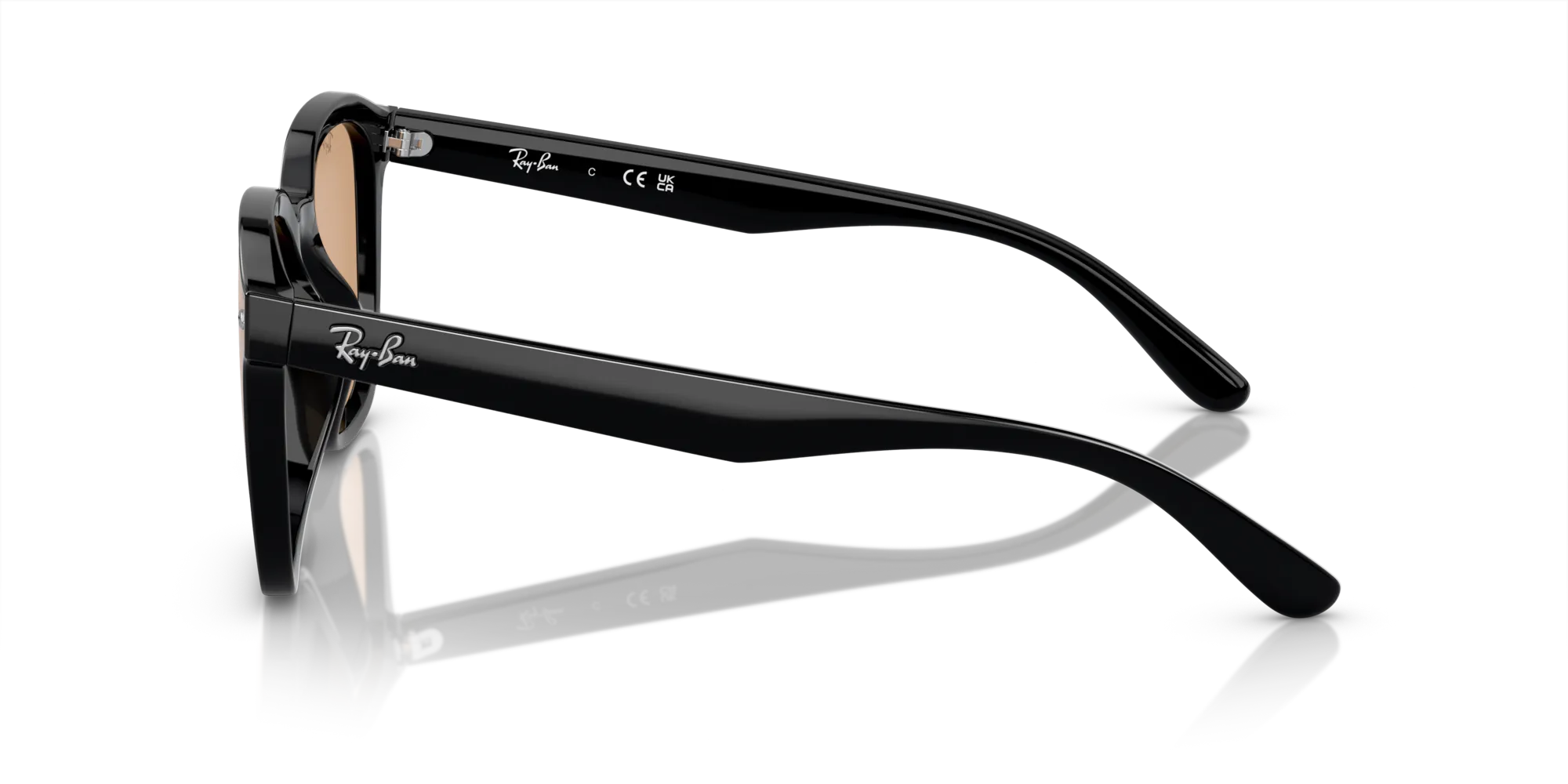 Ray - Ban RB4392D 601/93 Occhiali da sole Iniettato Nero Marrone Squadrata Normale - immagine 4
