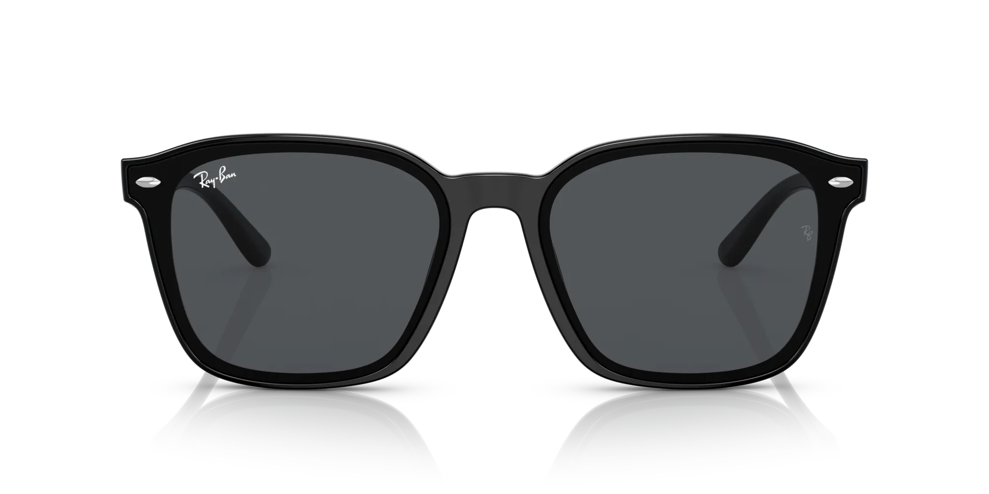 Ray - Ban RB4392D 601/87 Occhiali da sole Iniettato Nero Grigio Squadrata Normale - immagine 3