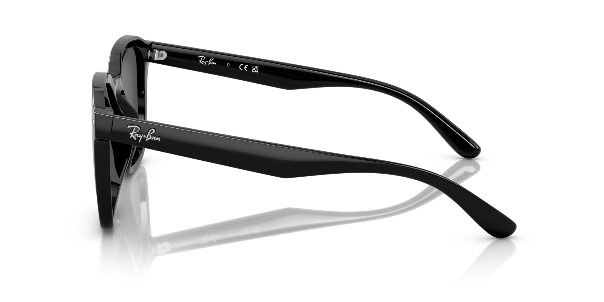 Ray - Ban RB4392D 601/87 Occhiali da sole Iniettato Nero Grigio Squadrata Normale - immagine 4